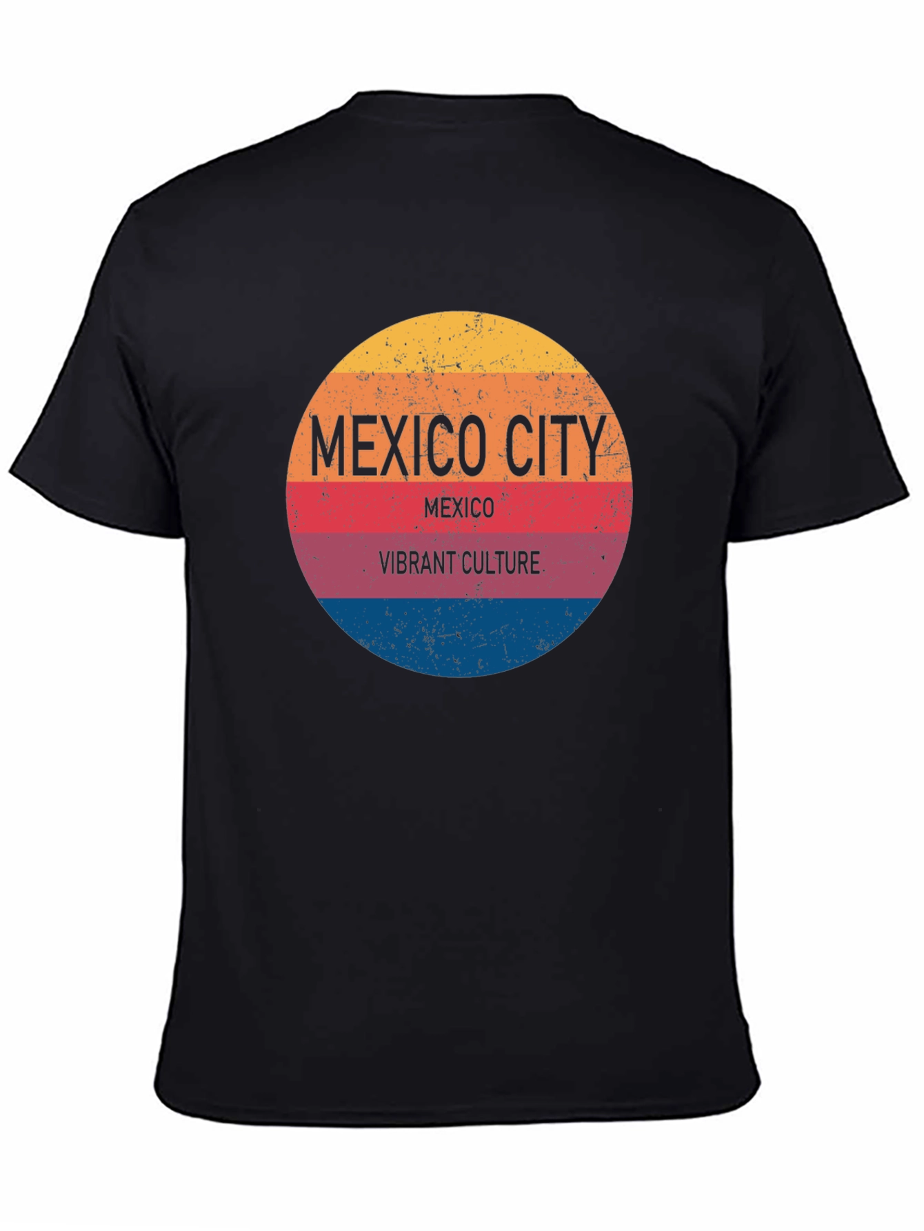 Mexico City Vibrant Culture T-Shirt - Black