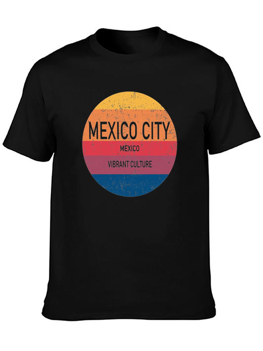 Mexico City Vibrant Culture T-Shirt - Black