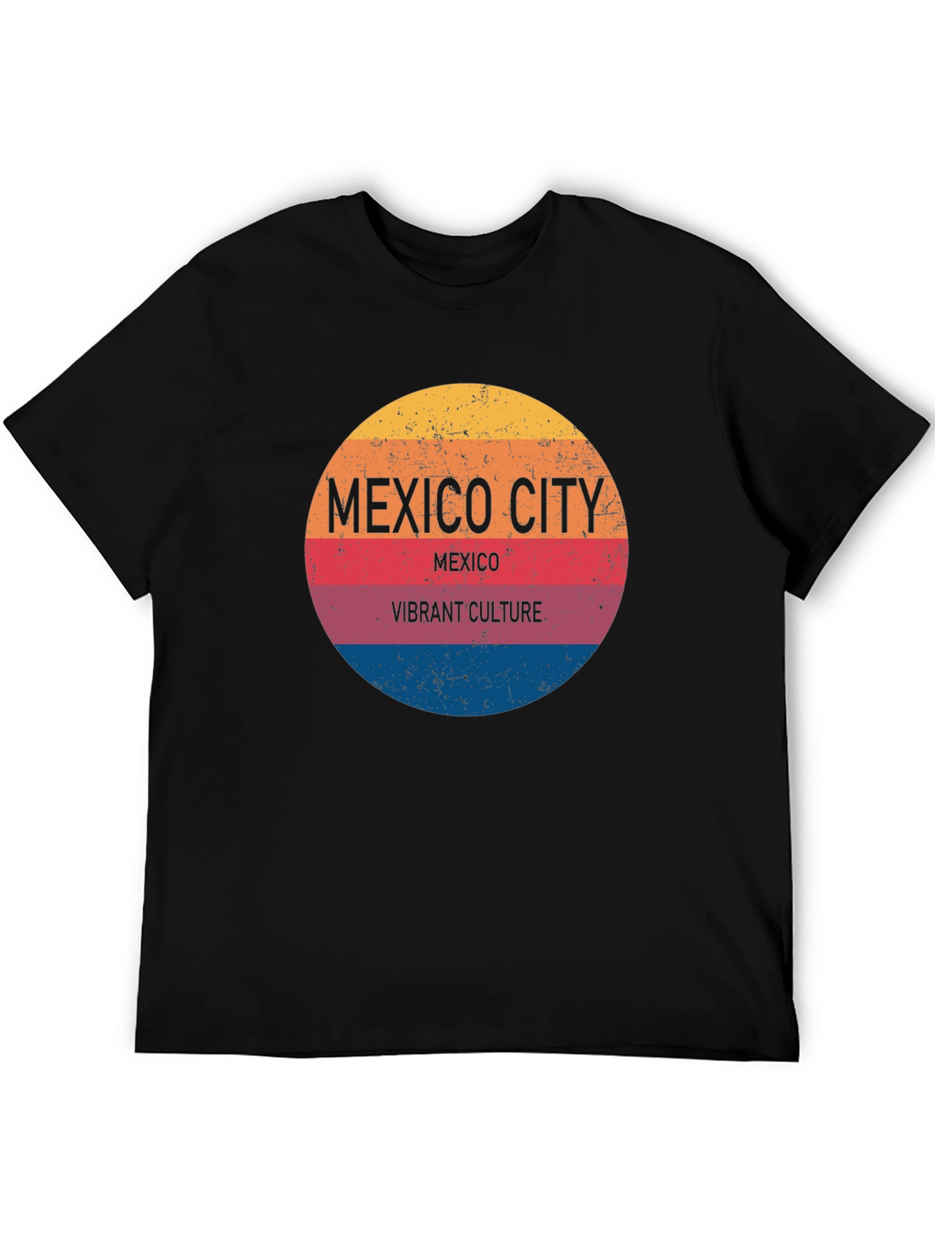 Mexico City Vibrant Culture T-Shirt - Black