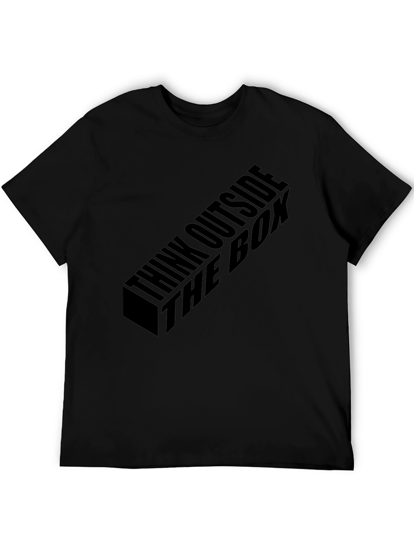 Think Outside the Box Mens Black T-Shirt