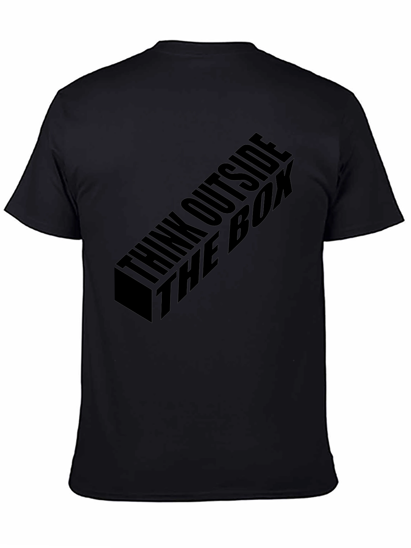 Think Outside the Box Mens Black T-Shirt
