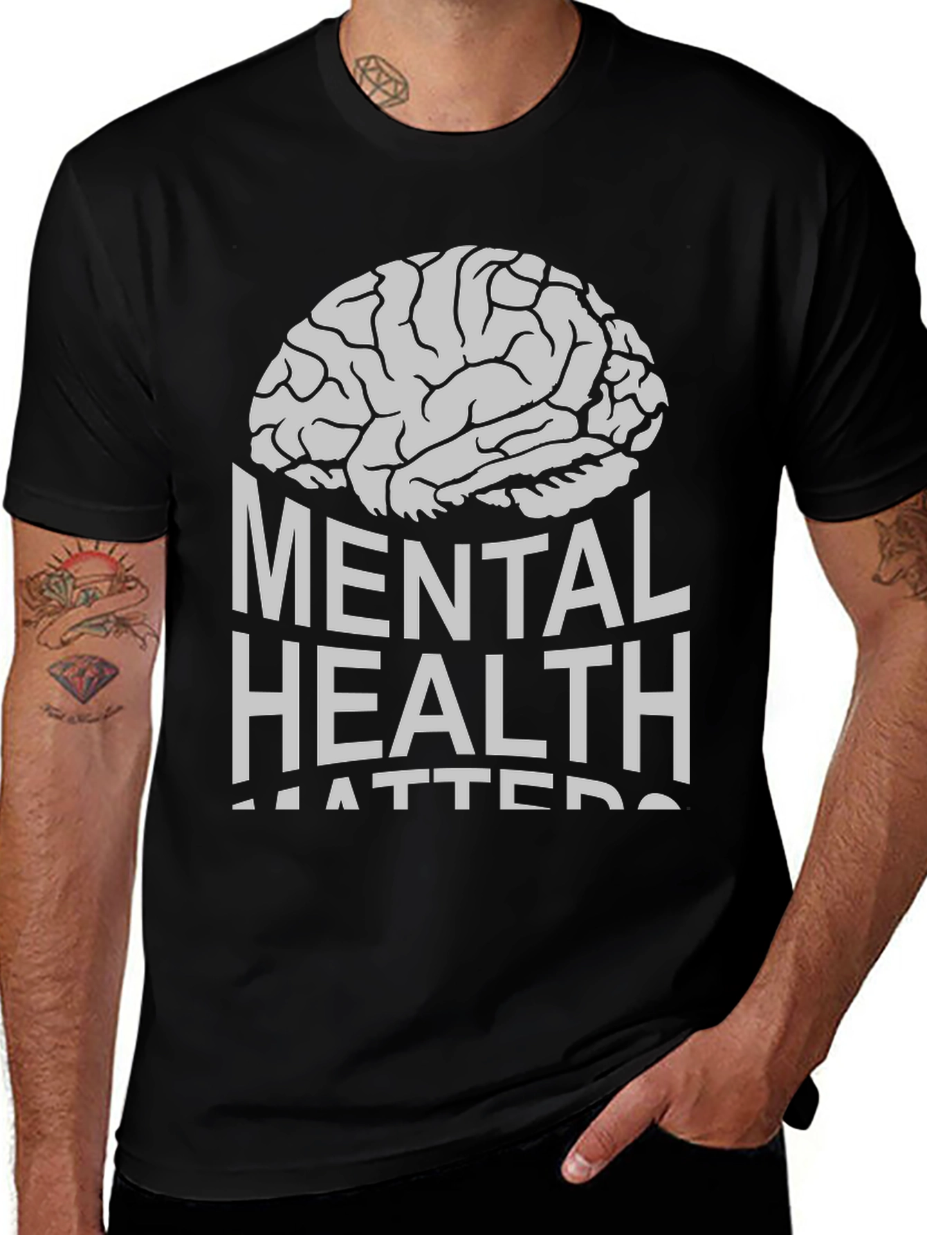 Mental Health Matters T-Shirt: Brain Graphic Tee