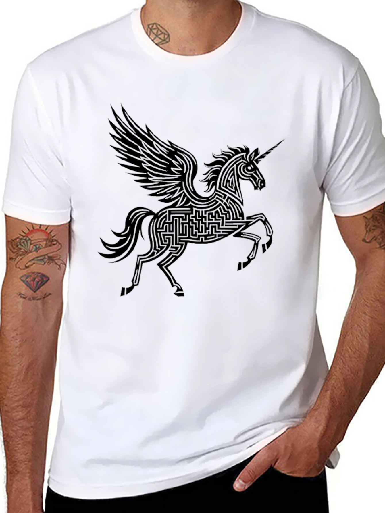 Pegasus Maze Graphic T-Shirt