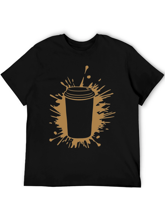 Coffee Splash Black T-Shirt