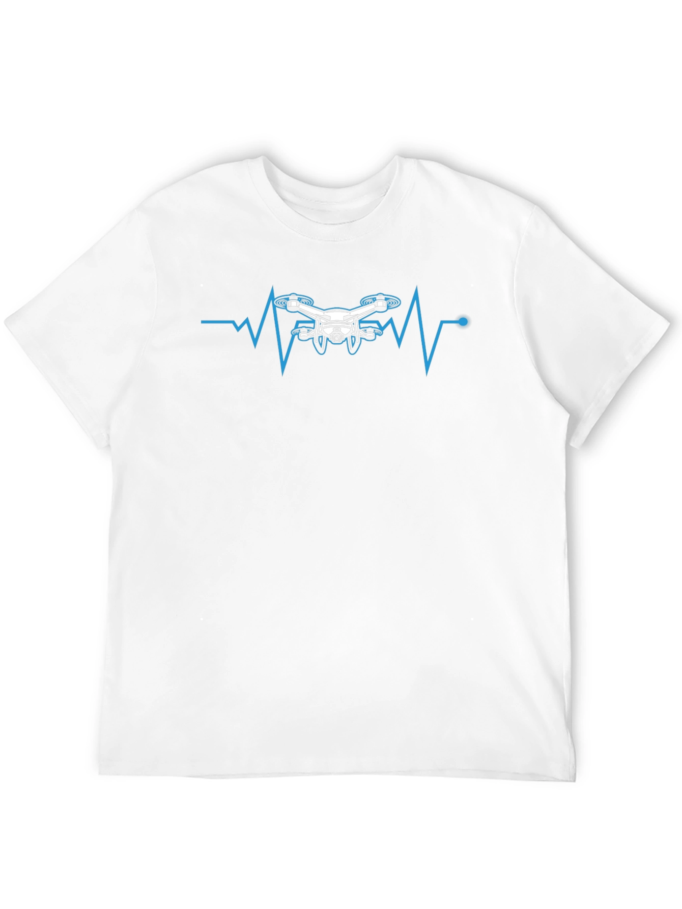 Drone Heartbeat Graphic T-Shirt - Black