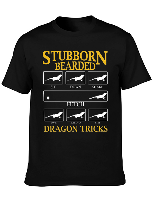 Stubborn Bearded Dragon Tricks Black T-Shirt