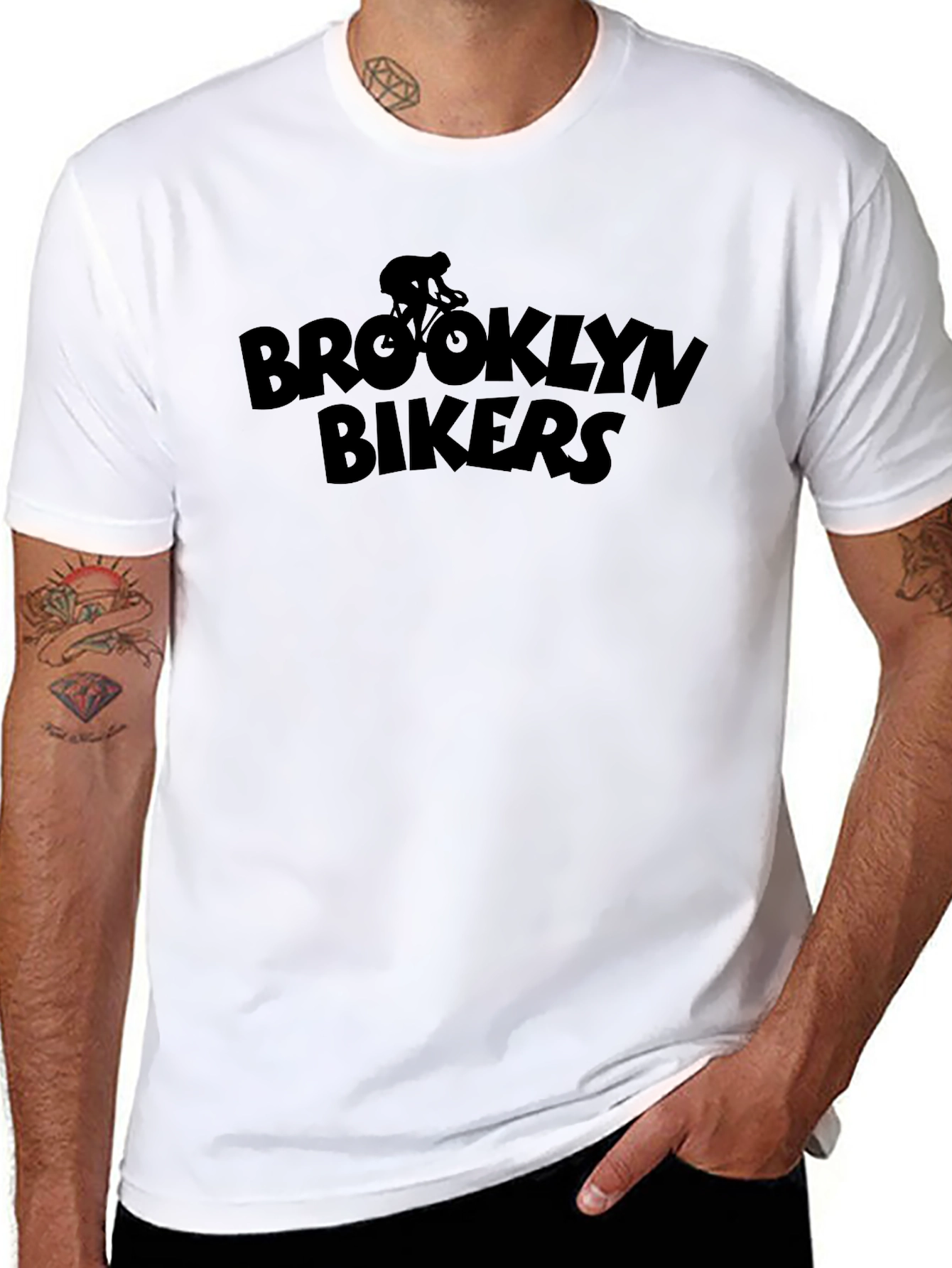 Brooklyn Bikers Black Graphic T-Shirt