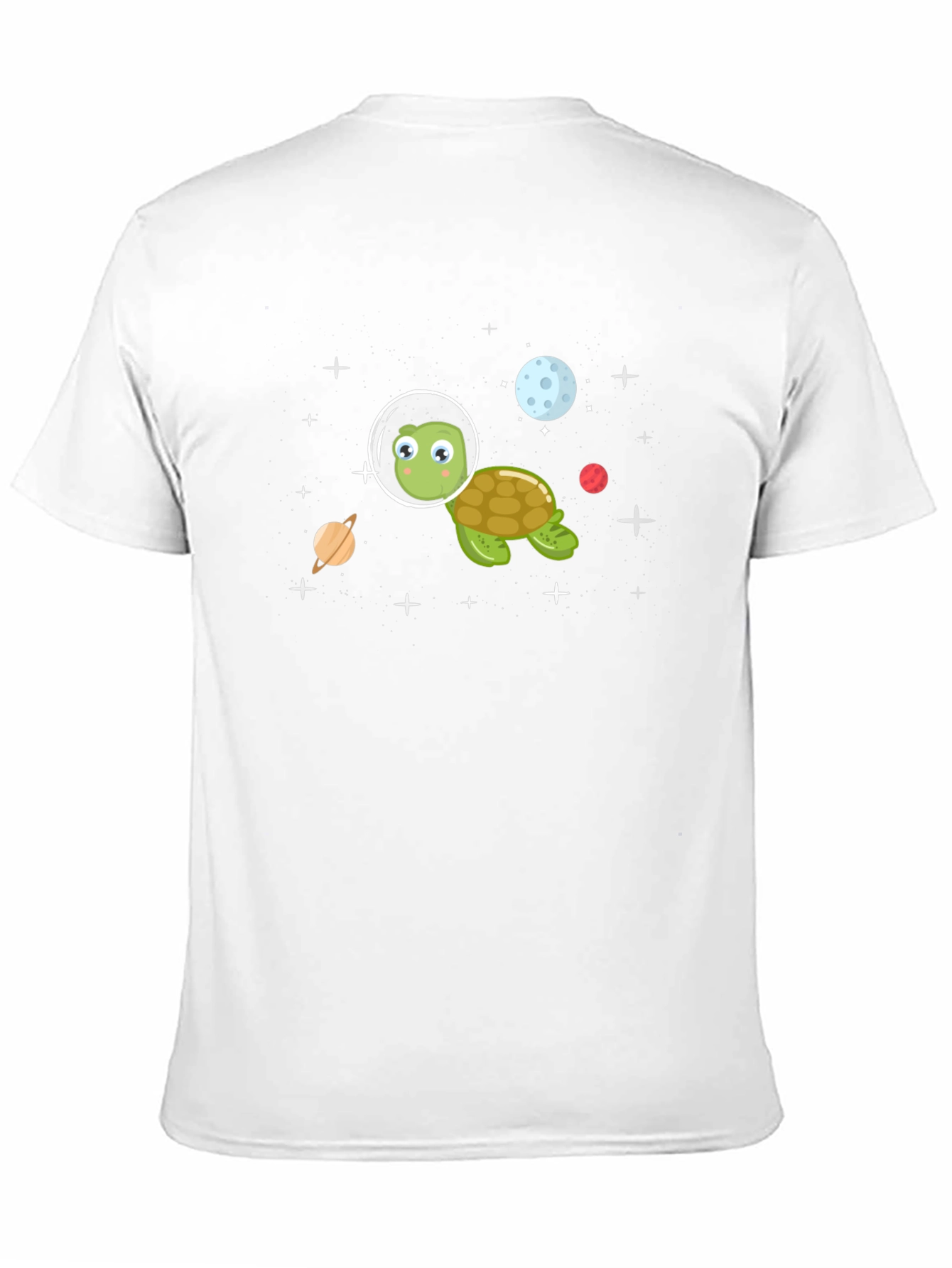 Space Turtle Black T-Shirt