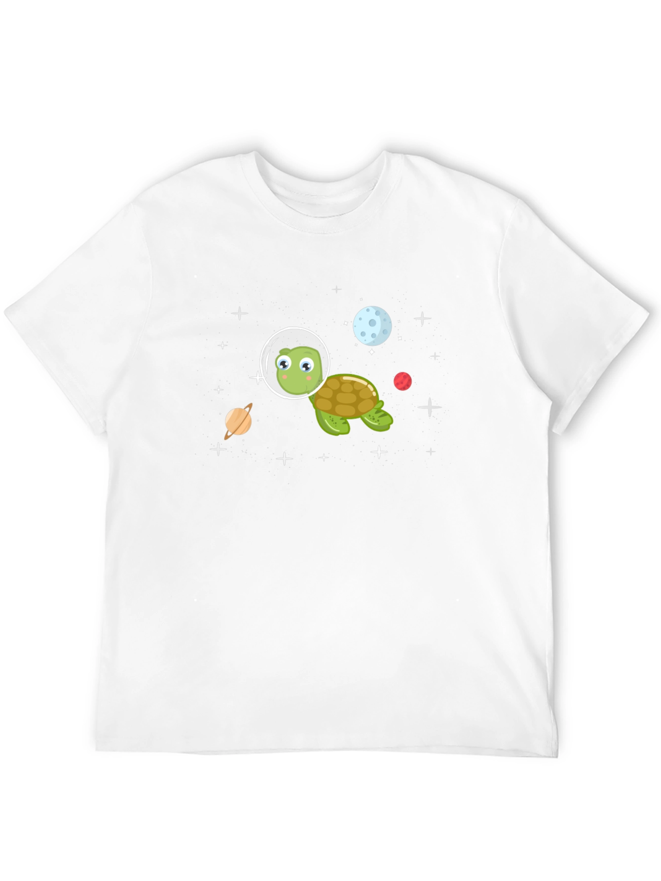 Space Turtle Black T-Shirt