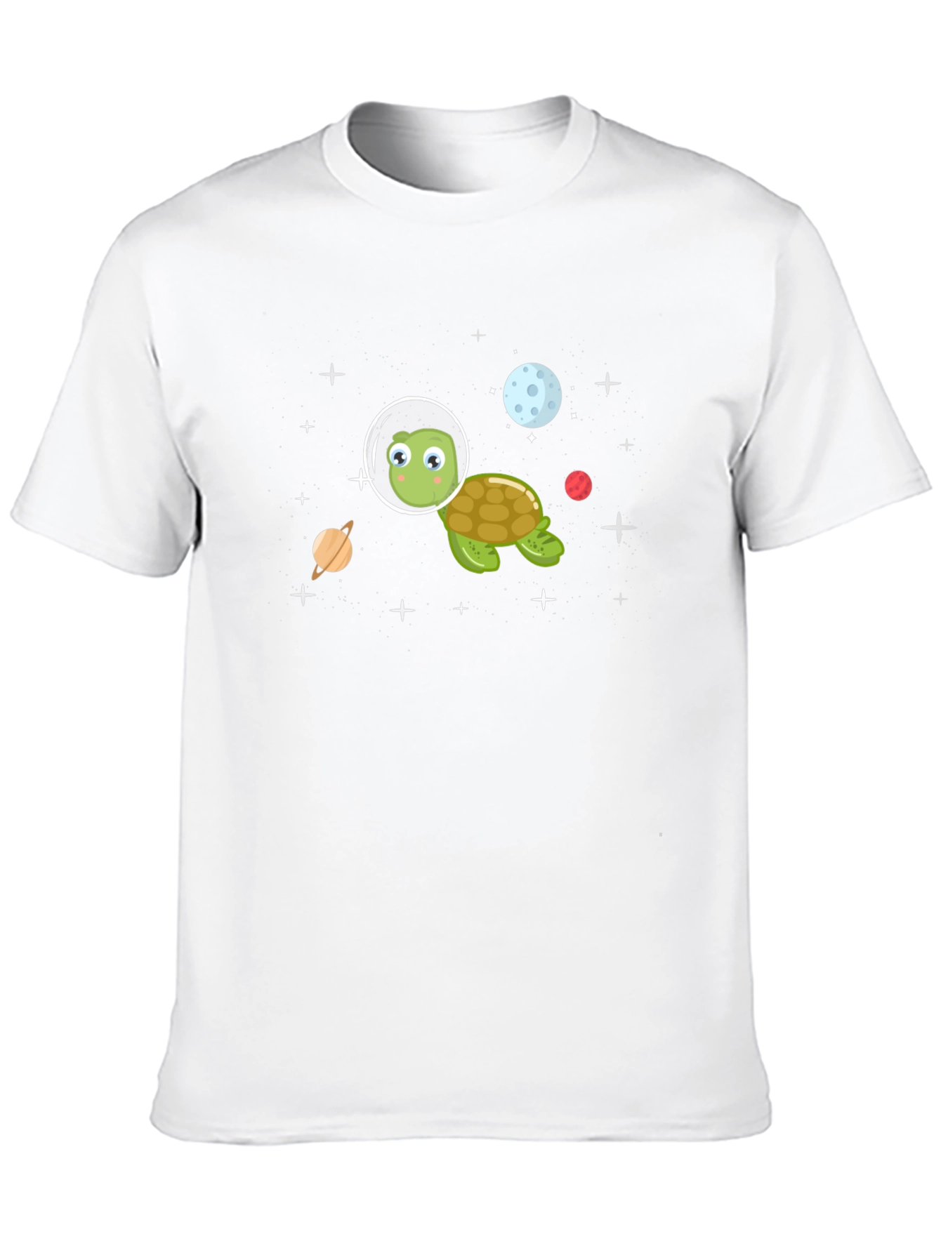 Space Turtle Black T-Shirt