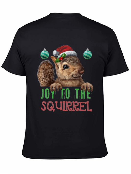Joy to the Squirrel Christmas Graphic Tee