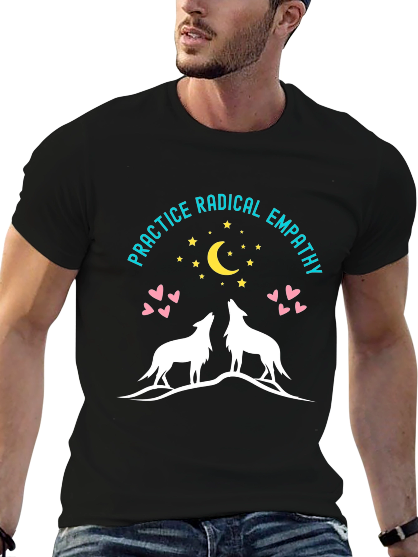 Radical Empathy Wolf Graphic Tee - Black