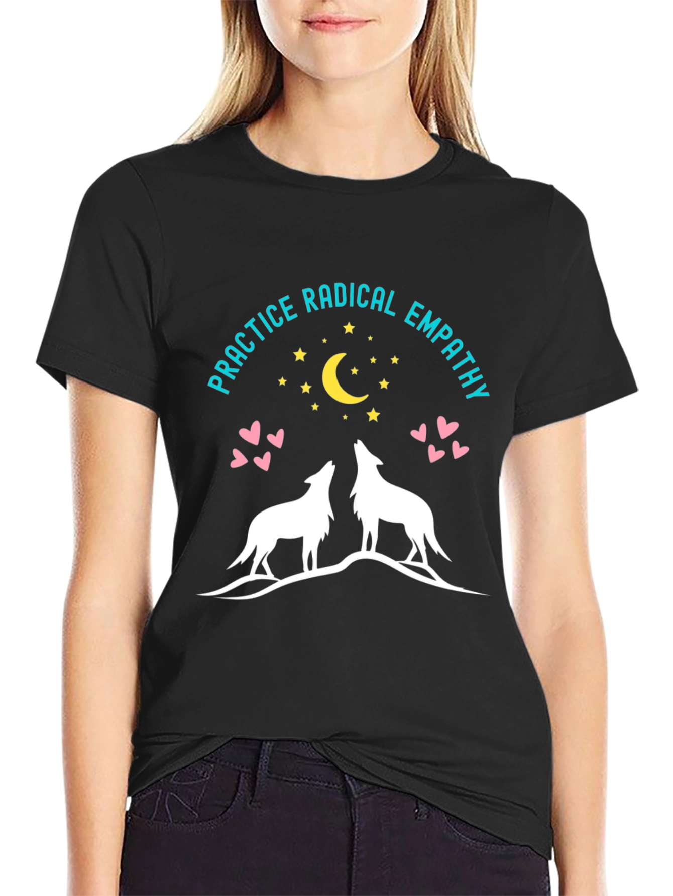 Radical Empathy Wolf Graphic Tee - Black