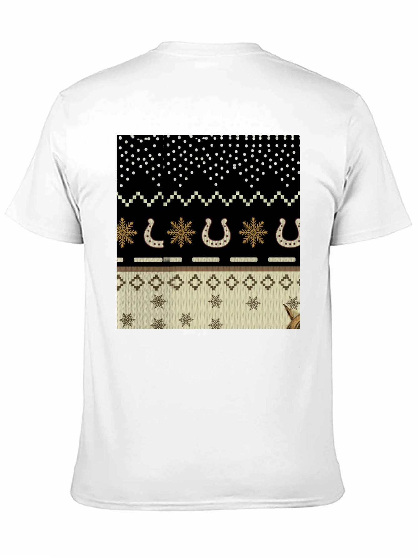 Ugly Sweater Western Horseshoe Black T-Shirt