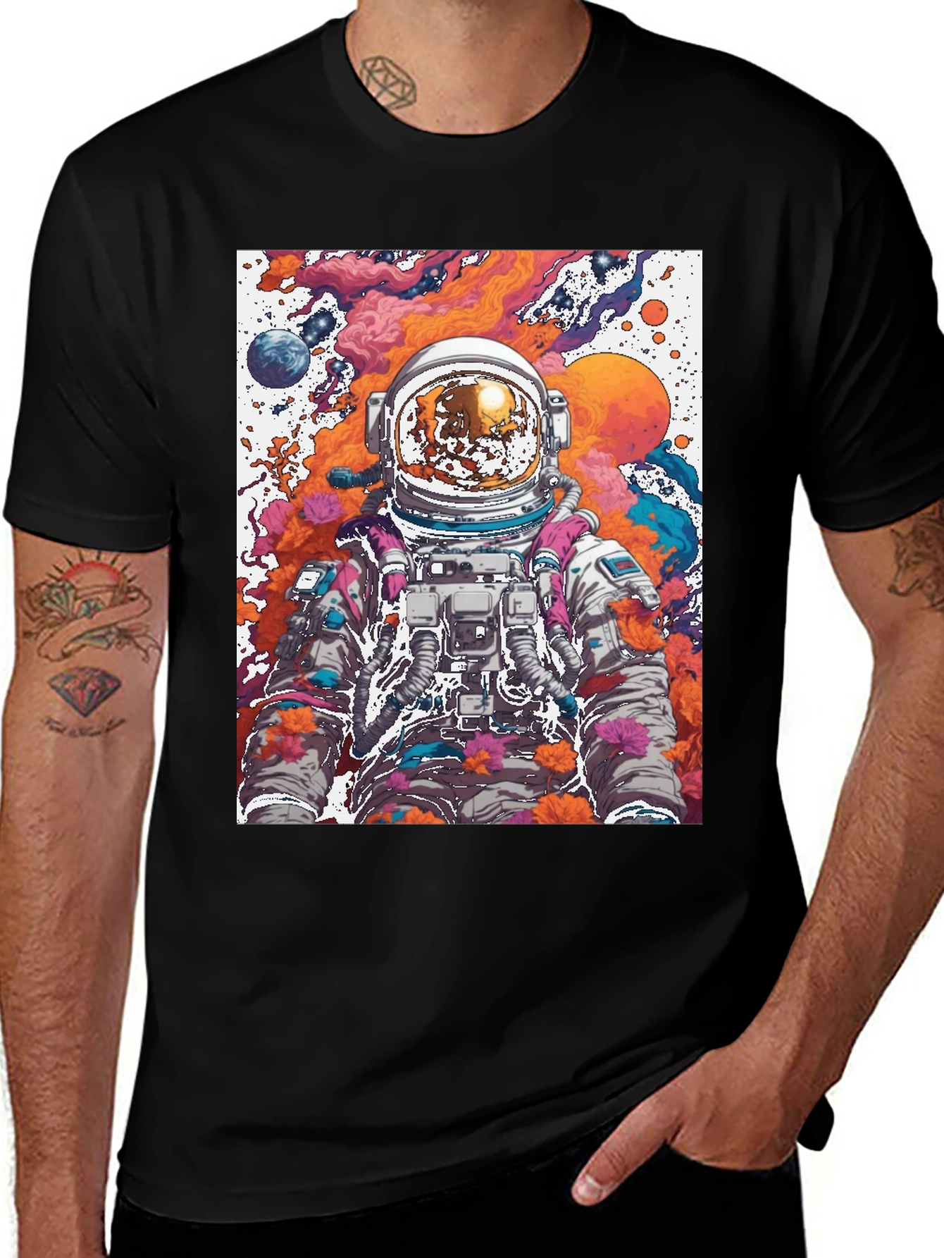 Astronaut Galaxy T-Shirt - Space Graphic Tee