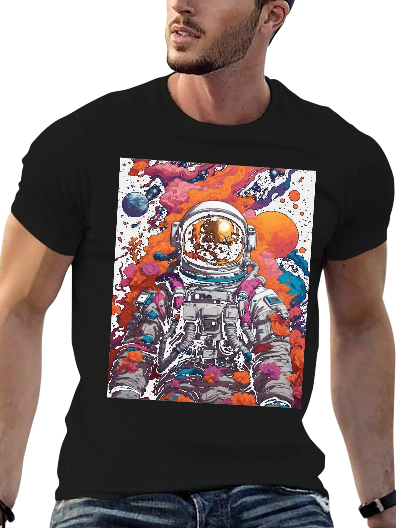 Astronaut Galaxy T-Shirt - Space Graphic Tee