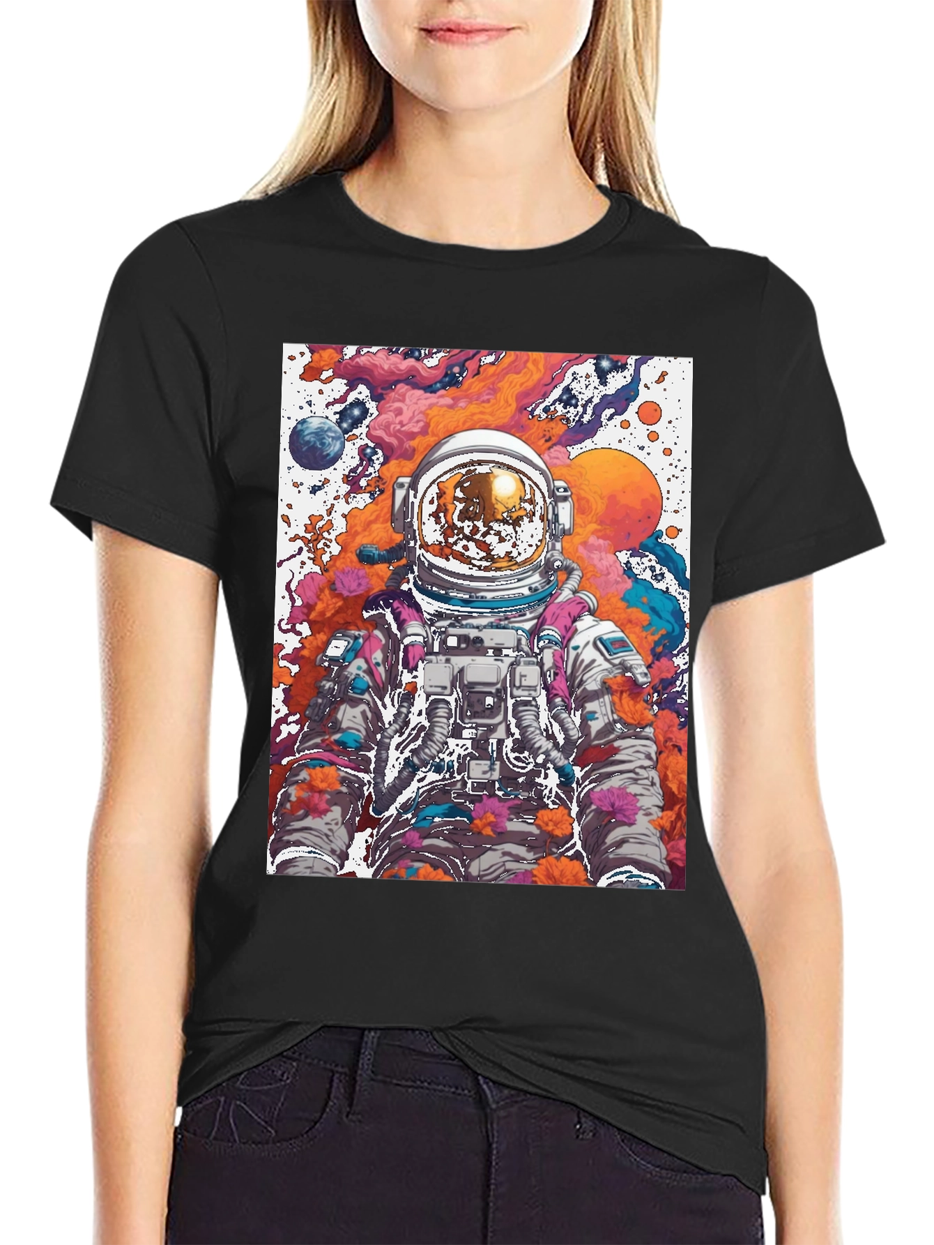 Astronaut Galaxy T-Shirt - Space Graphic Tee