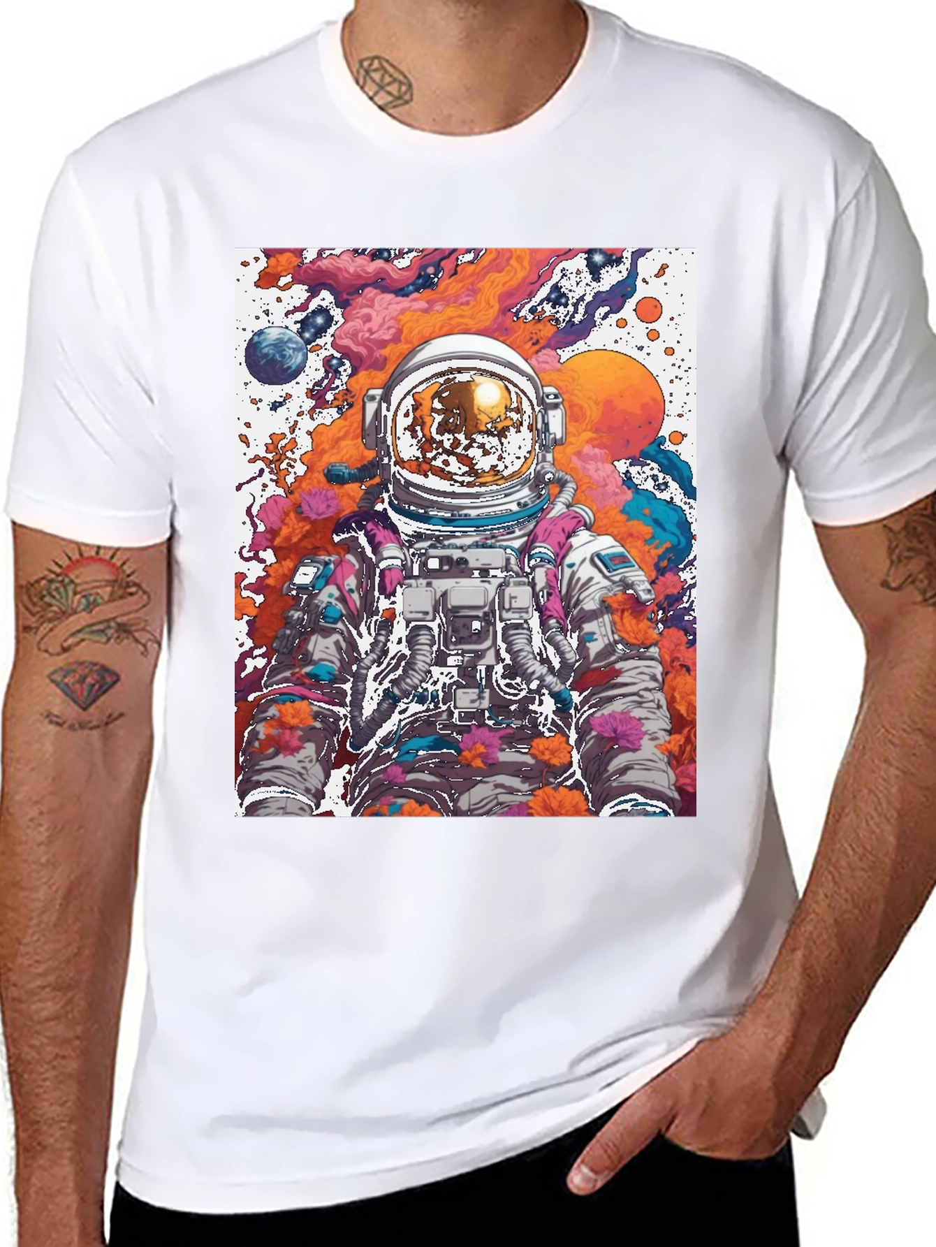 Astronaut Galaxy T-Shirt - Space Graphic Tee