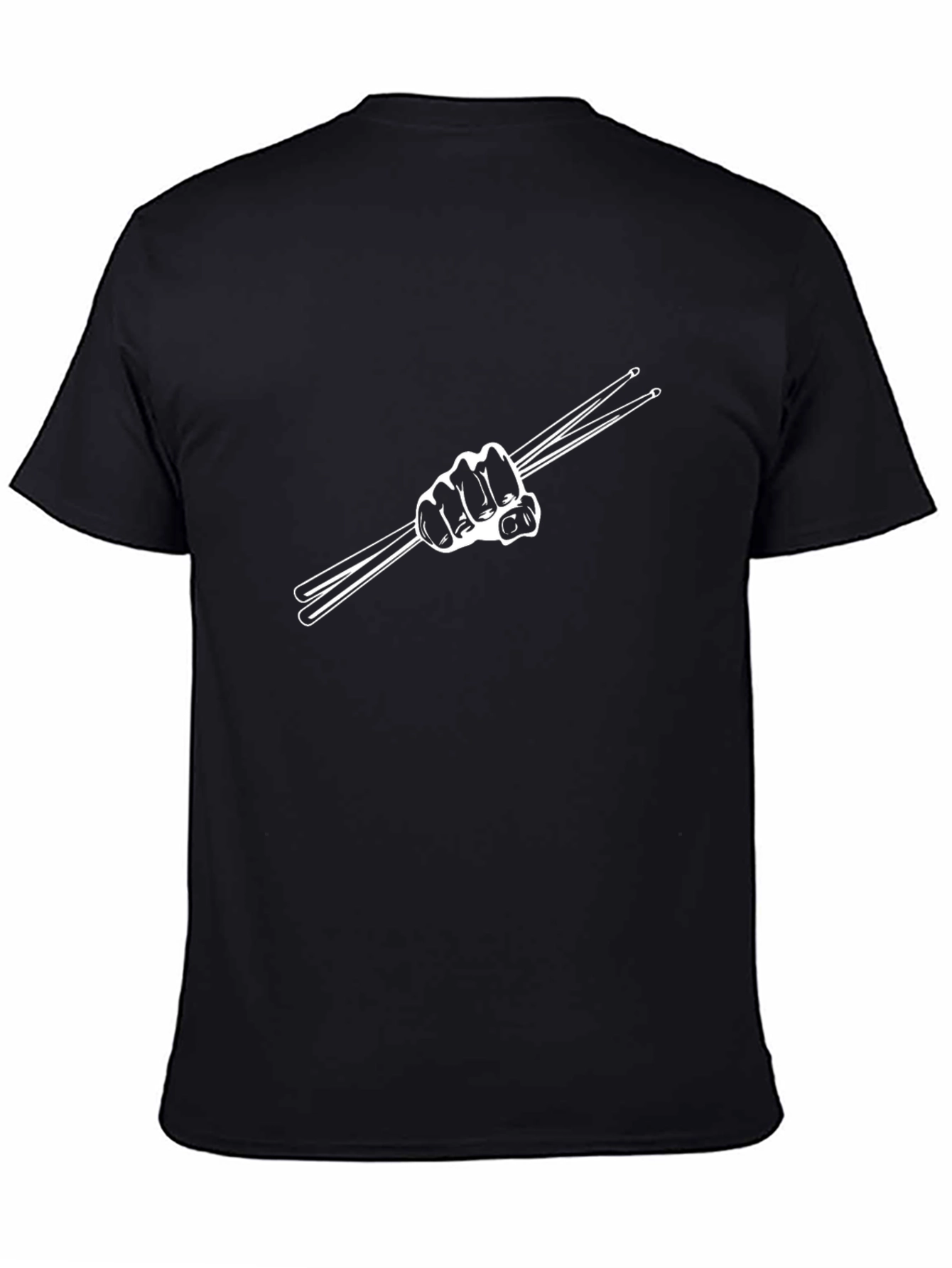 Drummers Fist Graphic Tee - Black Cotton Shirt