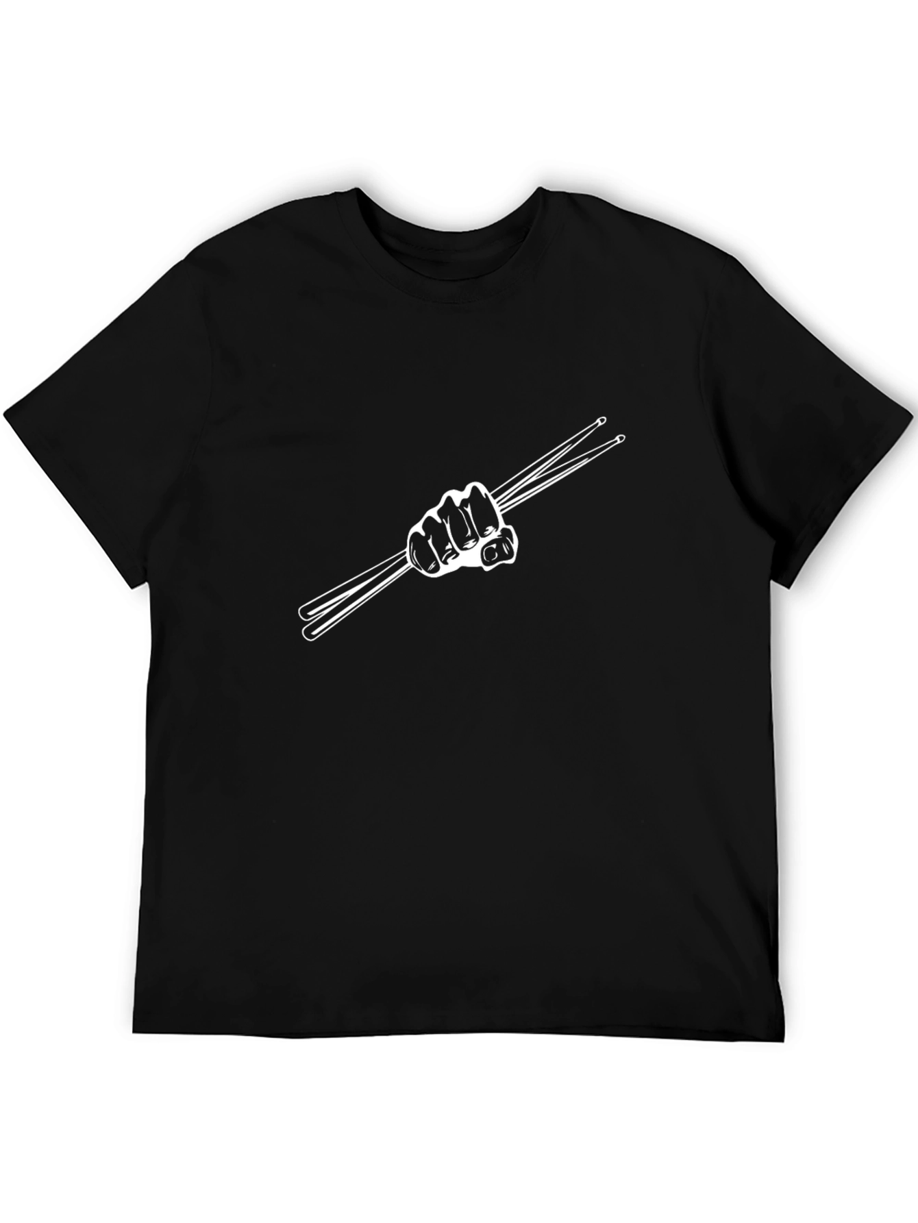 Drummers Fist Graphic Tee - Black Cotton Shirt