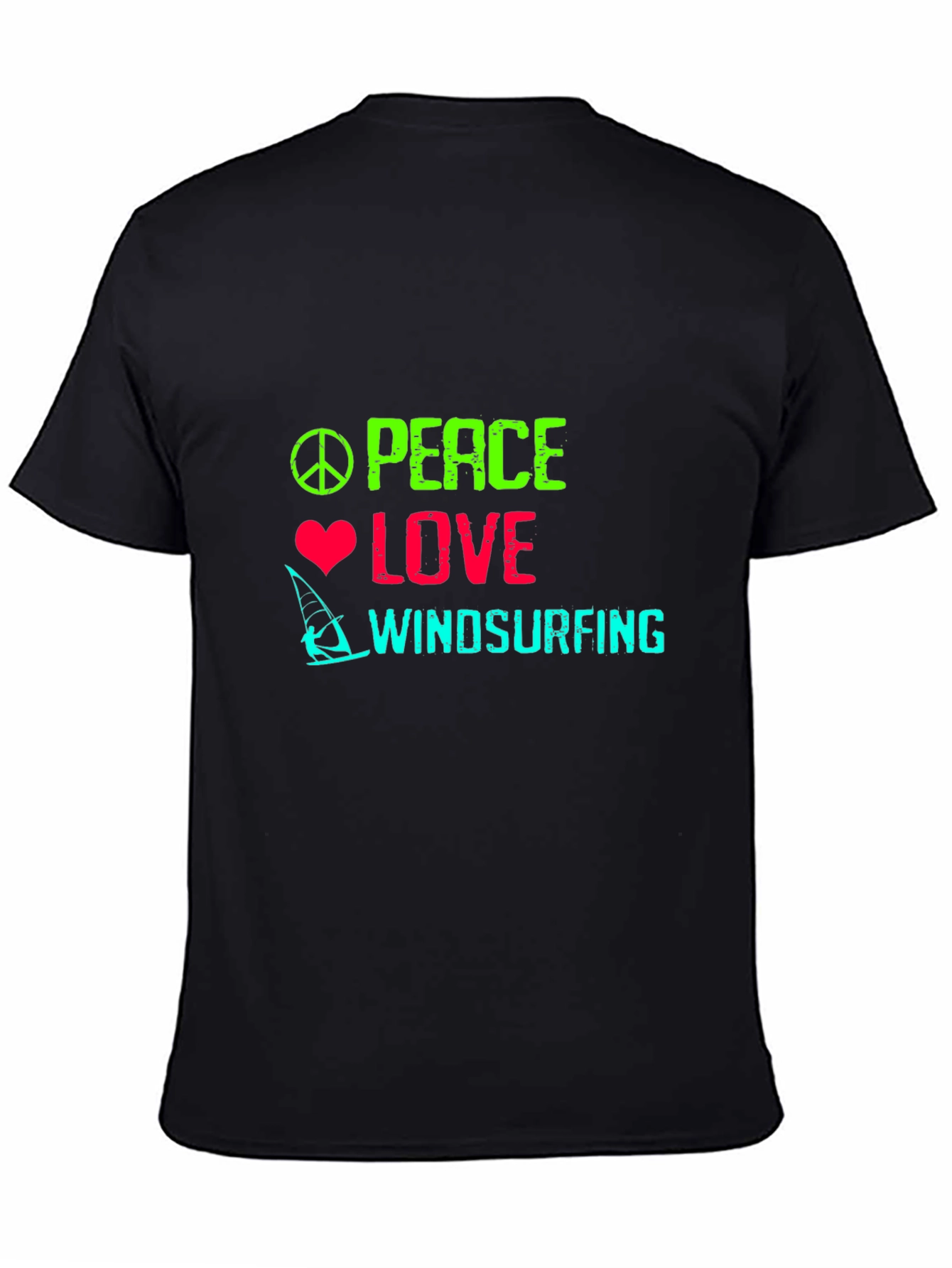Peace Love Windsurfing Graphic T-Shirt