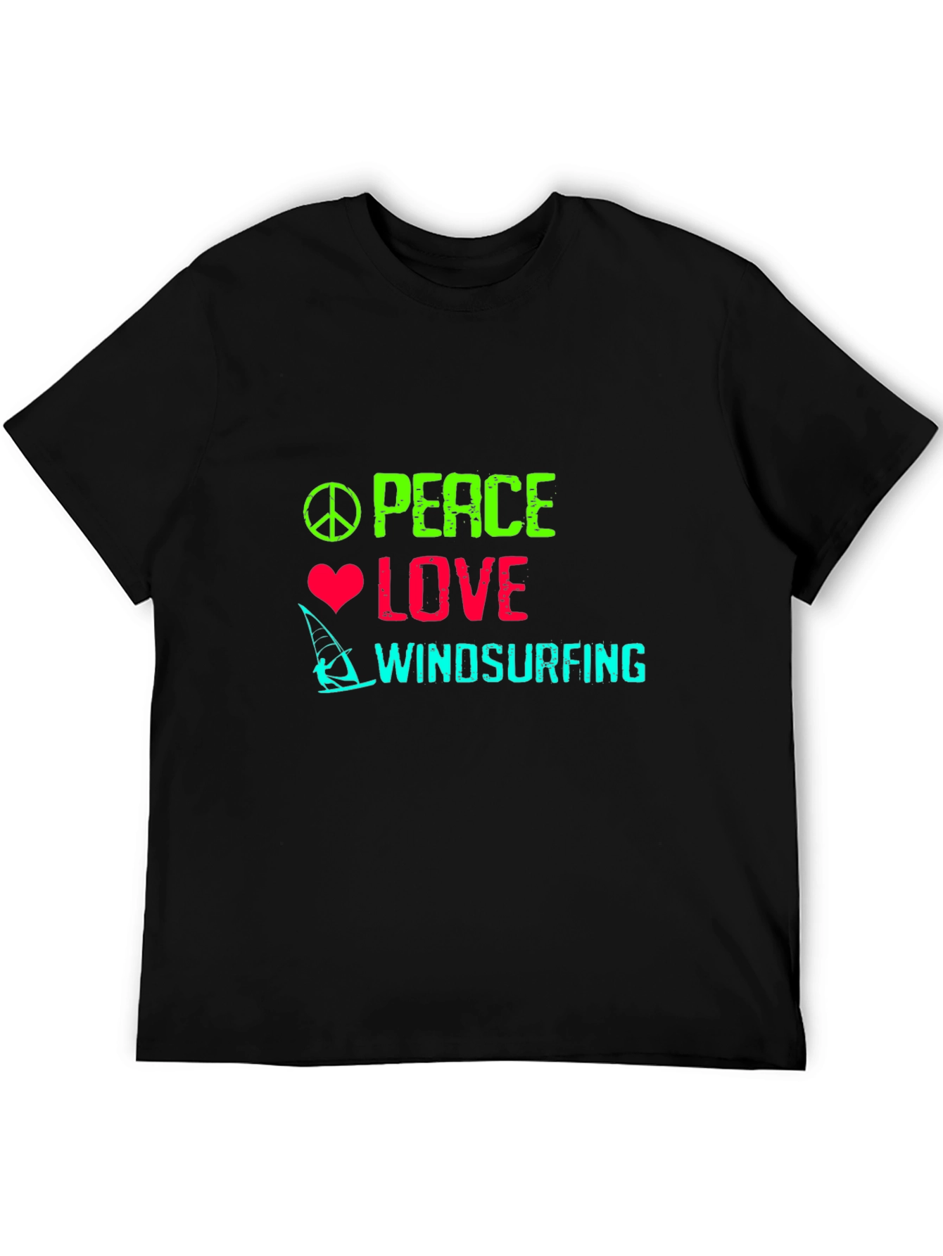 Peace Love Windsurfing Graphic T-Shirt
