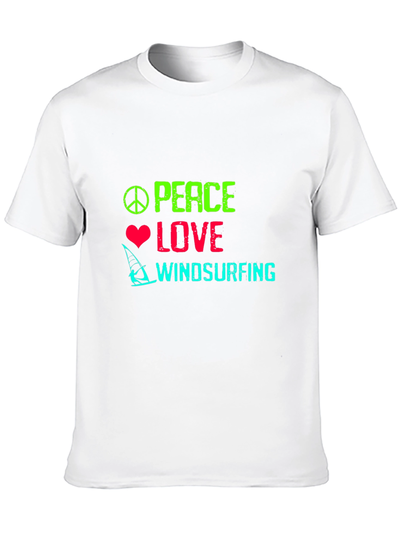 Peace Love Windsurfing Graphic T-Shirt