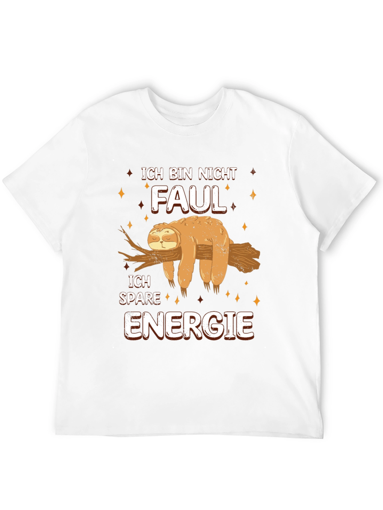 Funny Sloth Lazy Energy Saving German Text T-Shirt