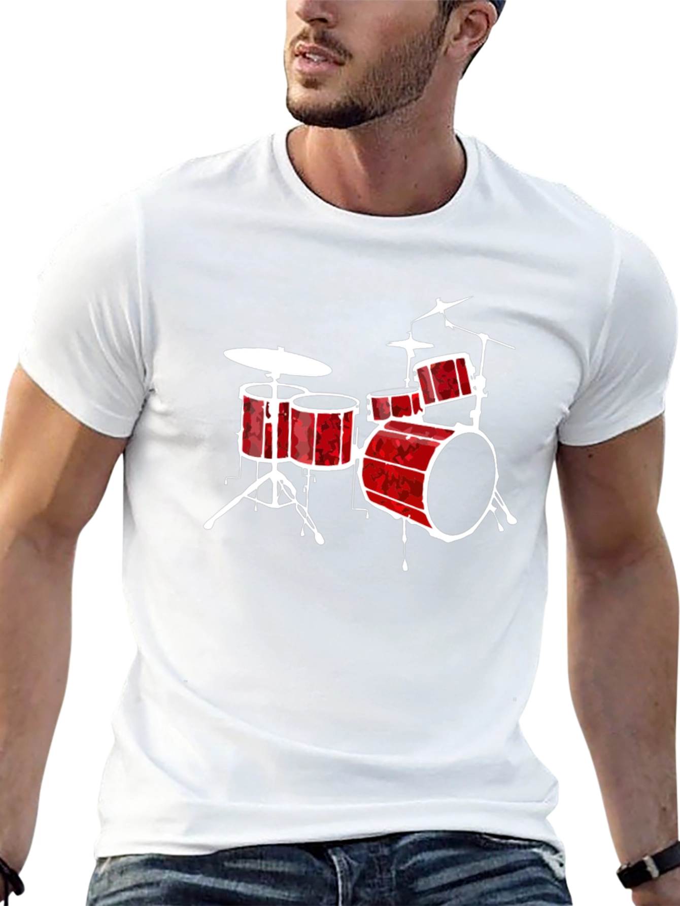 Drum Set Graphic Tee - Black