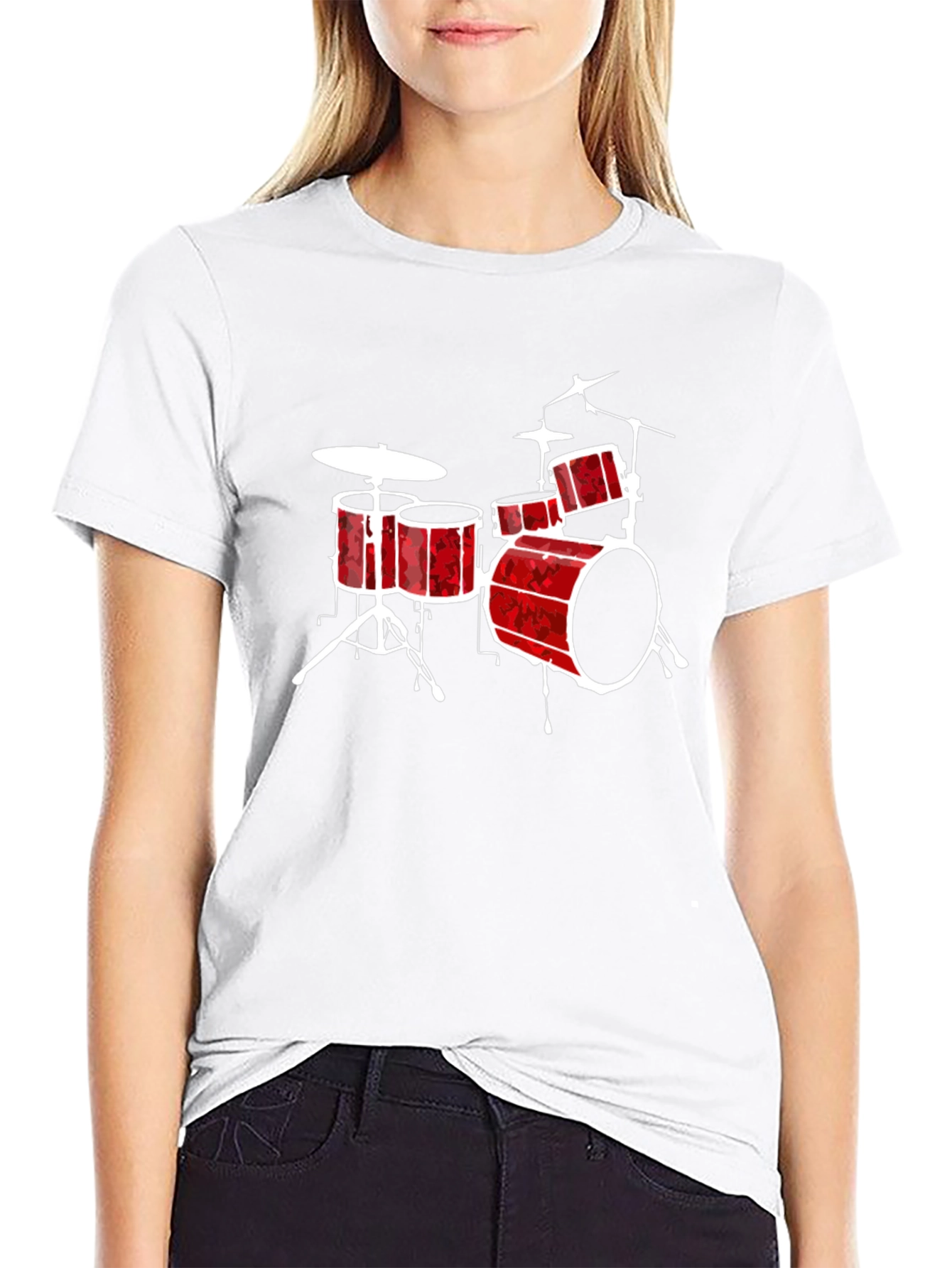 Drum Set Graphic Tee - Black