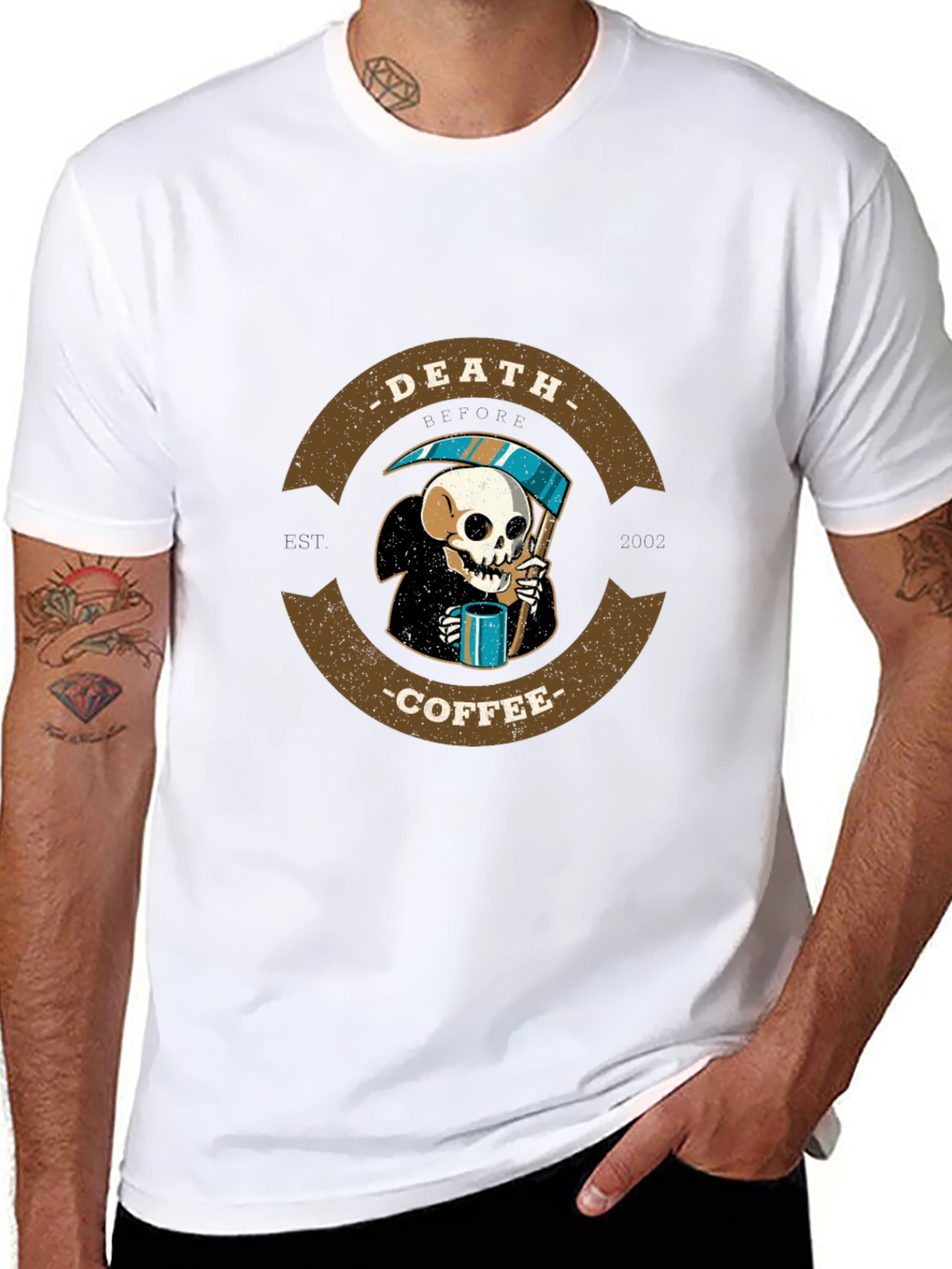 Death Coffee T-Shirt - Grim Reaper Tee