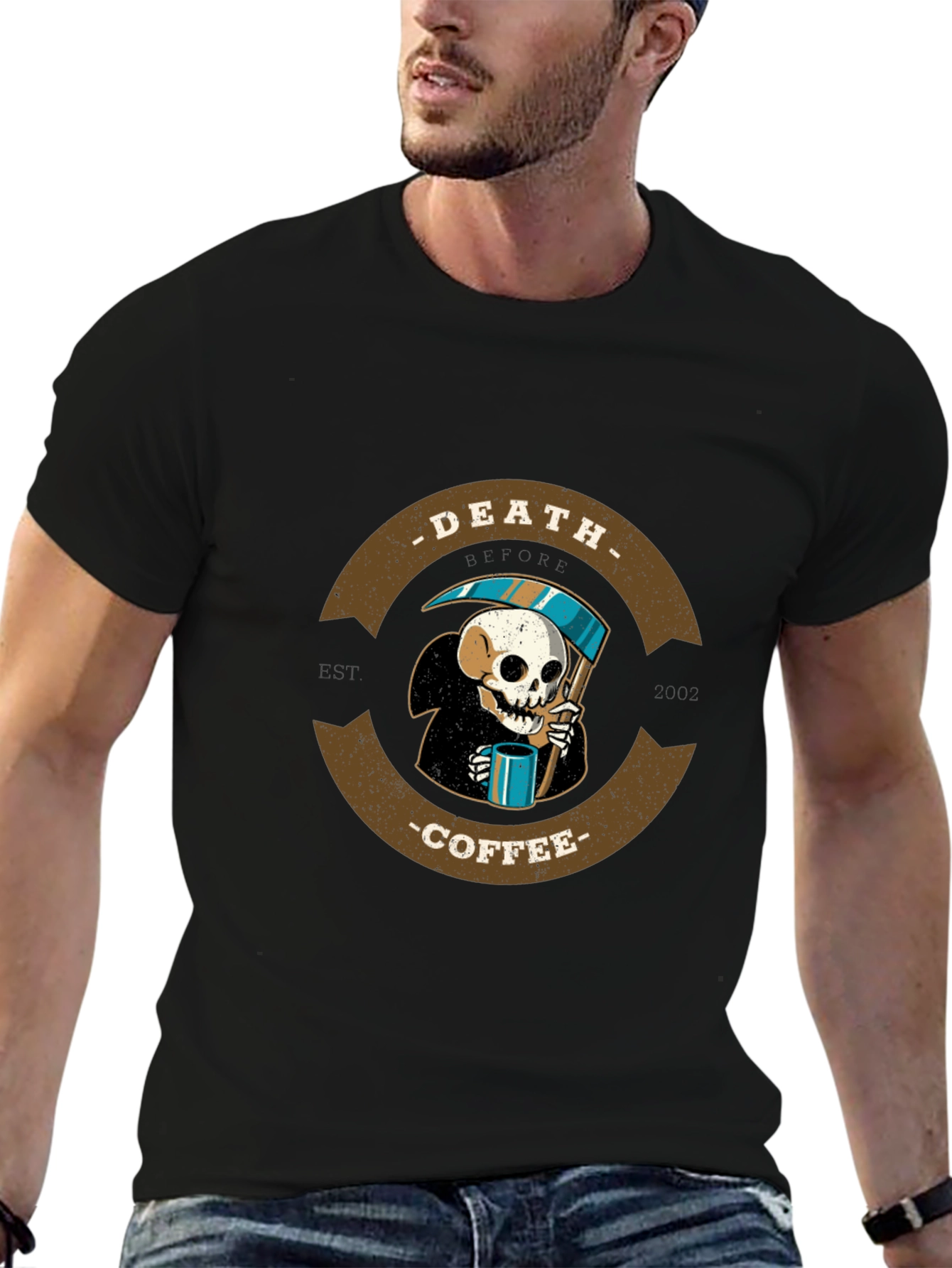 Death Coffee T-Shirt - Grim Reaper Tee