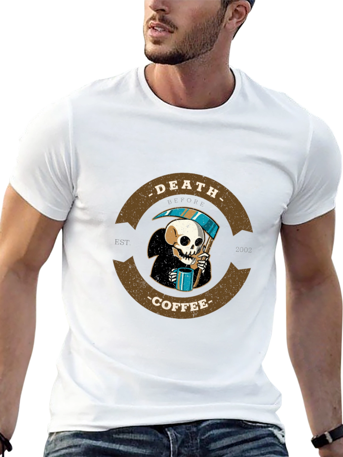 Death Coffee T-Shirt - Grim Reaper Tee