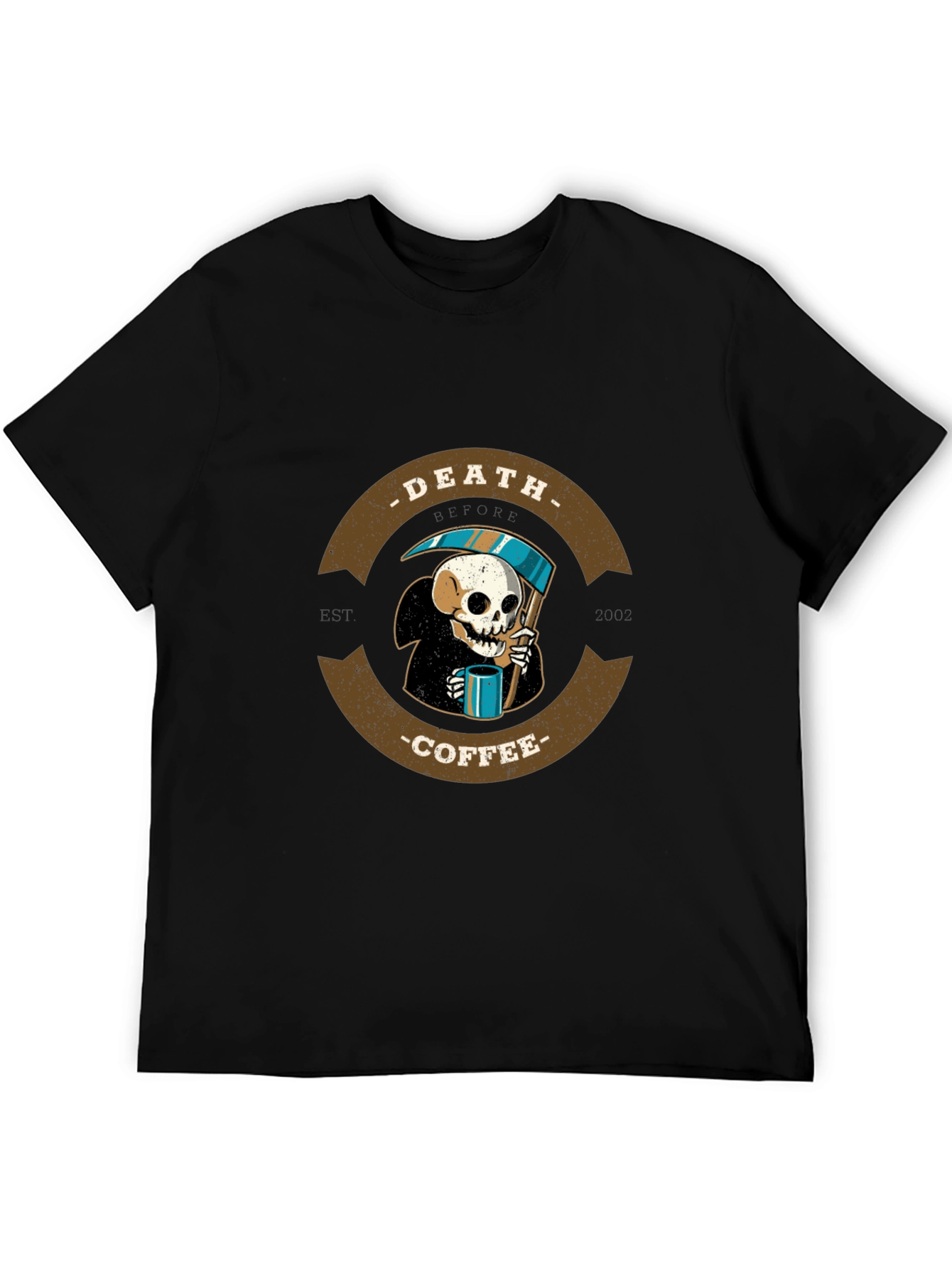 Death Coffee T-Shirt - Grim Reaper Tee
