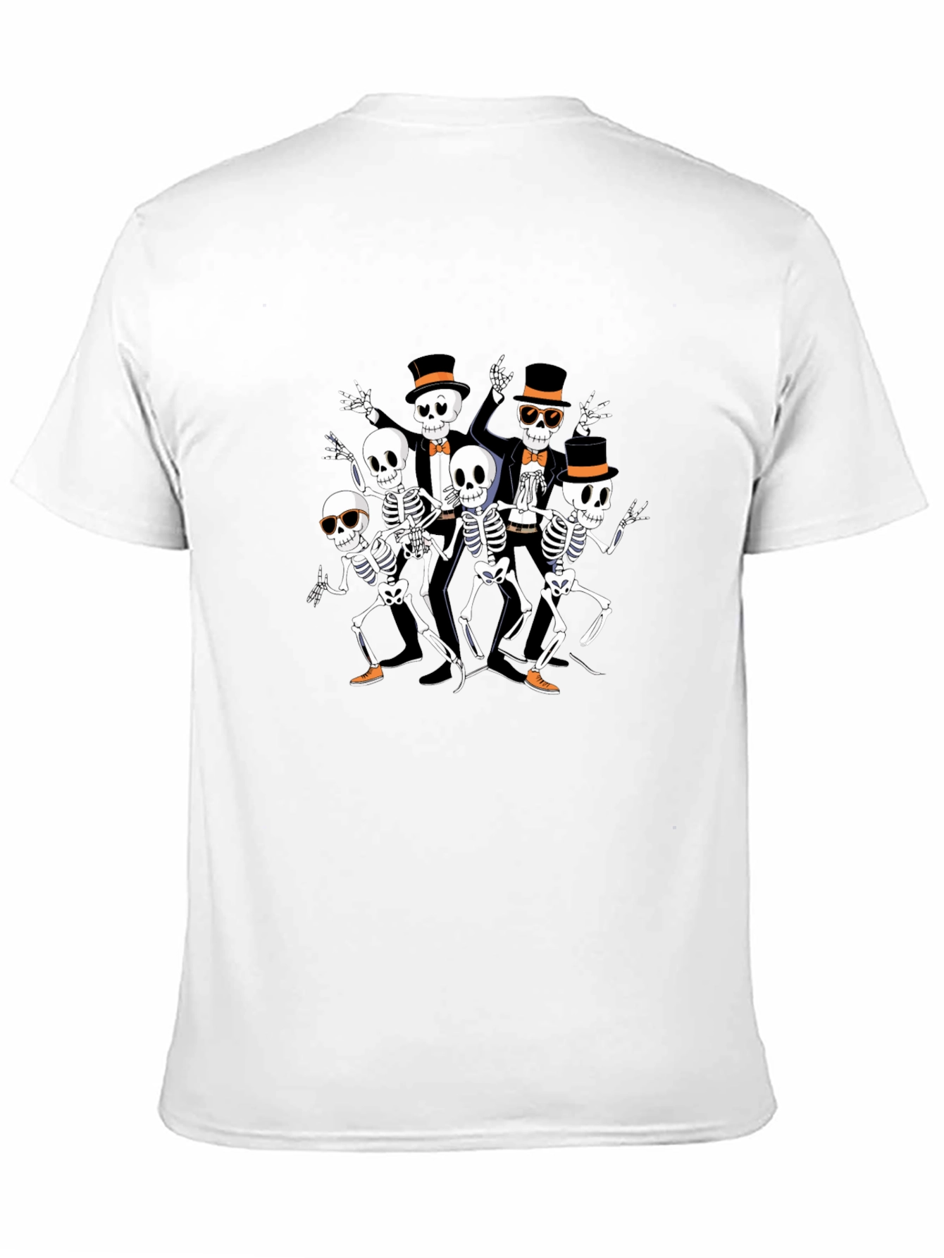 Dancing Skeleton Crew Tee - Spooky Style!