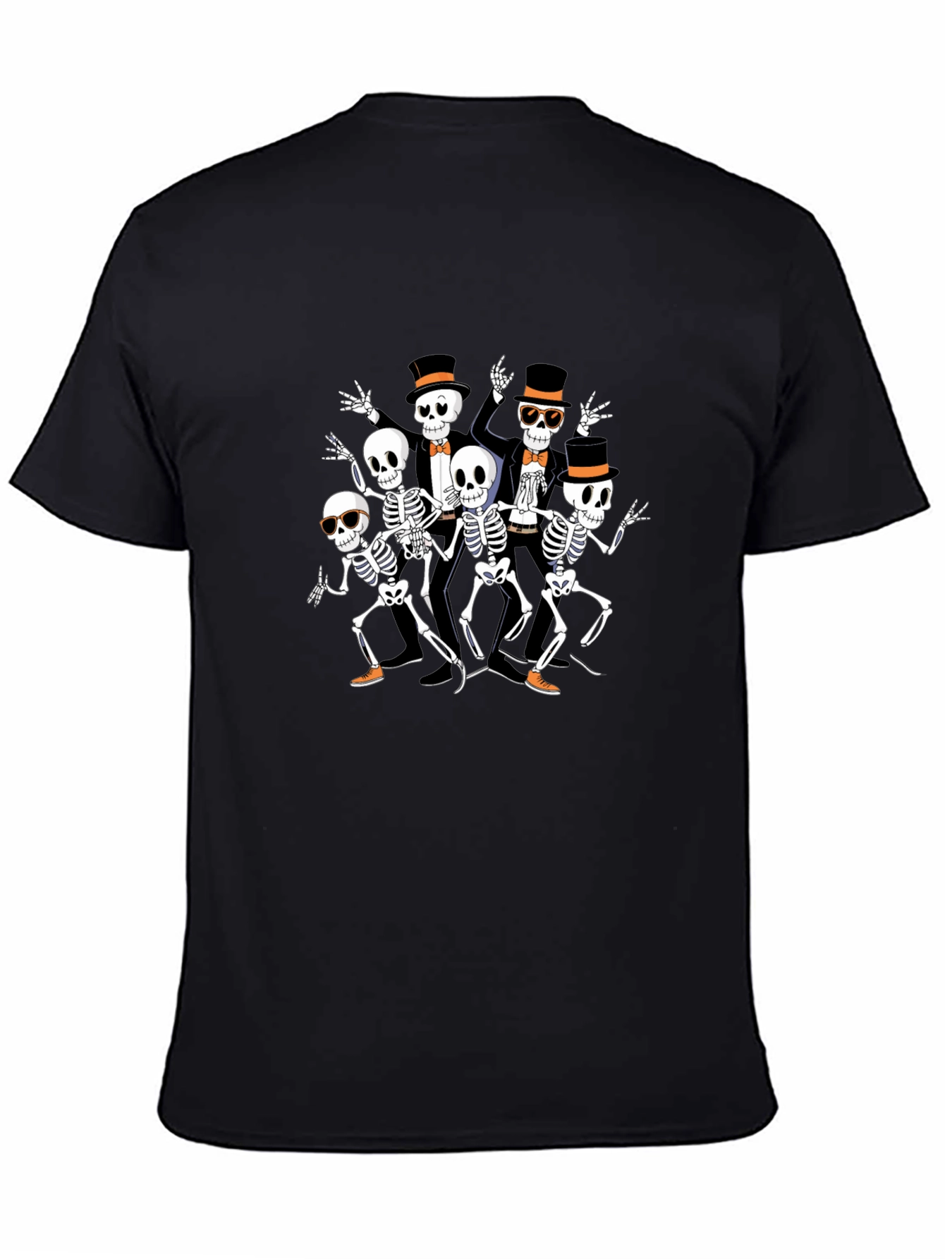 Dancing Skeleton Crew Tee - Spooky Style!