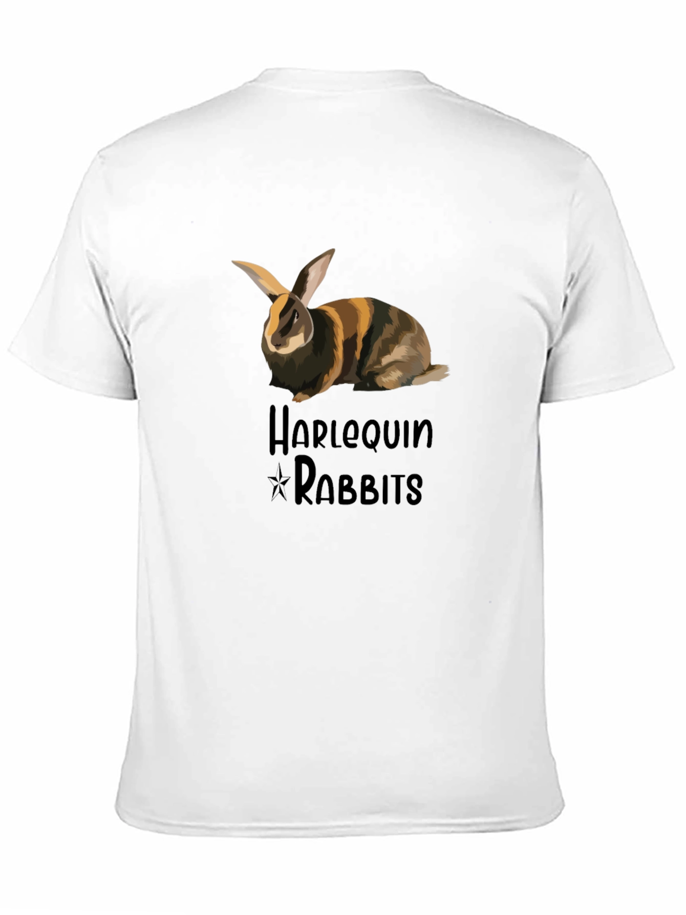 Harlequin Rabbit T-Shirt - Unique Design Comfortable Fit