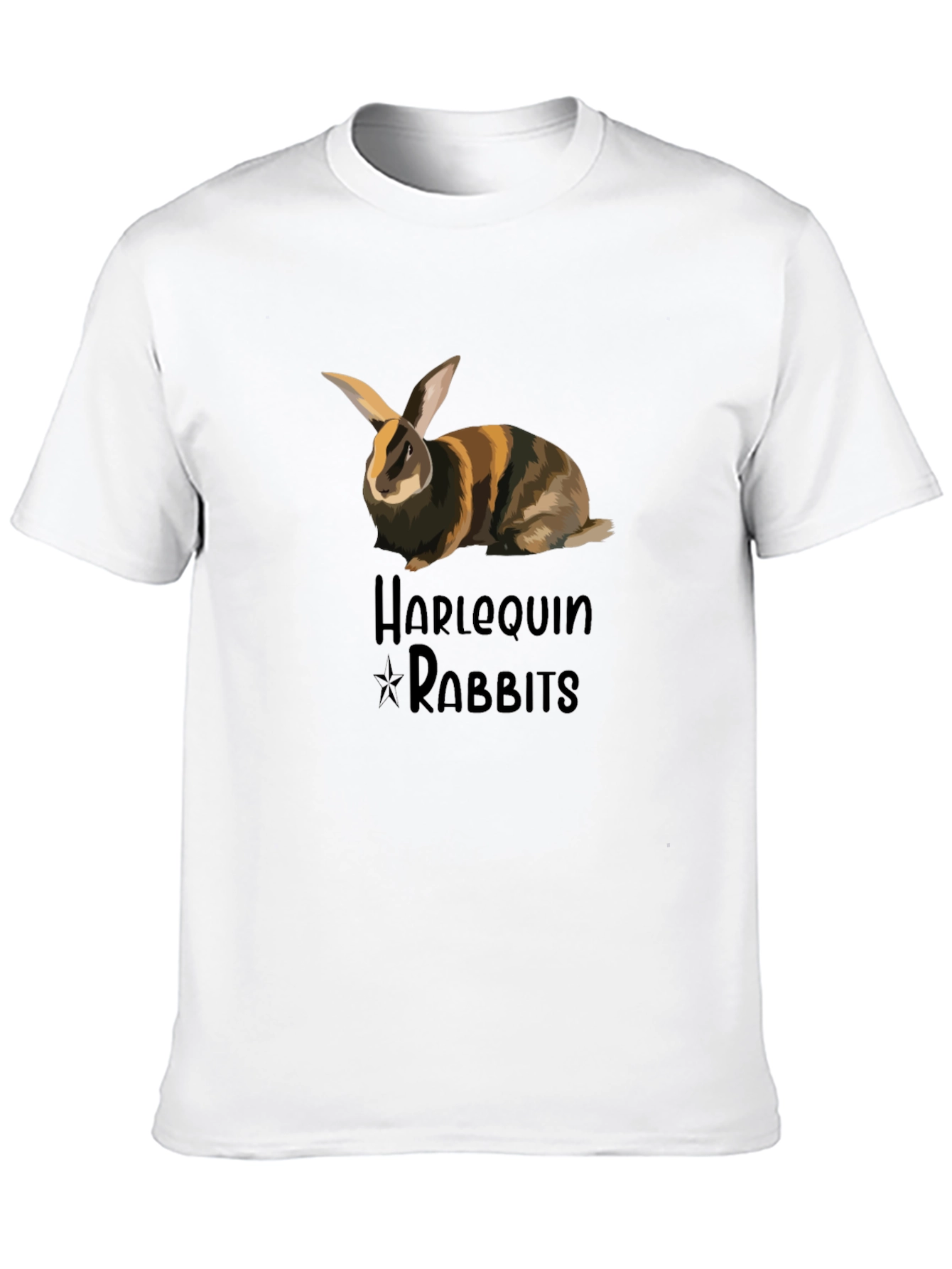 Harlequin Rabbit T-Shirt - Unique Design Comfortable Fit