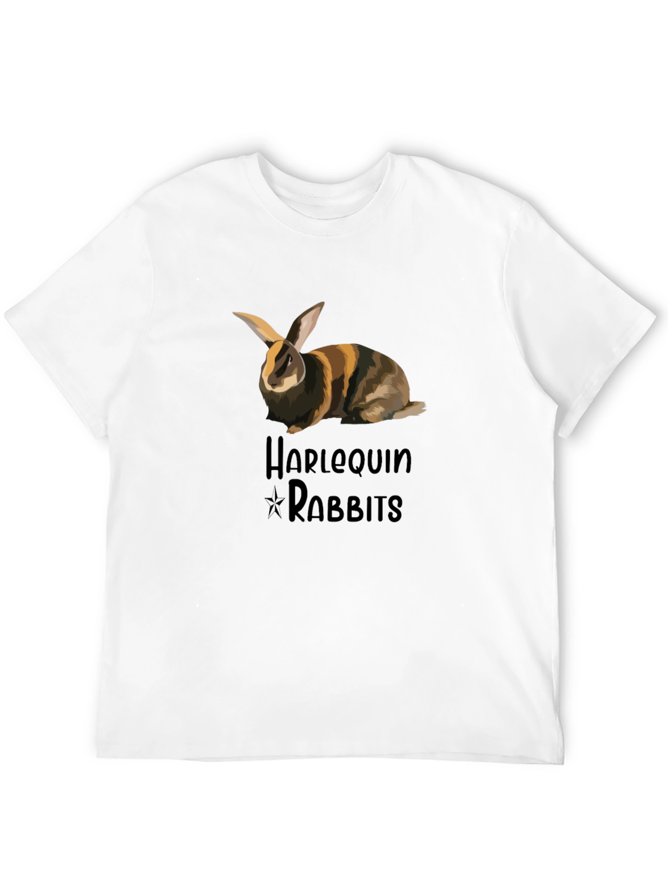 Harlequin Rabbit T-Shirt - Unique Design Comfortable Fit
