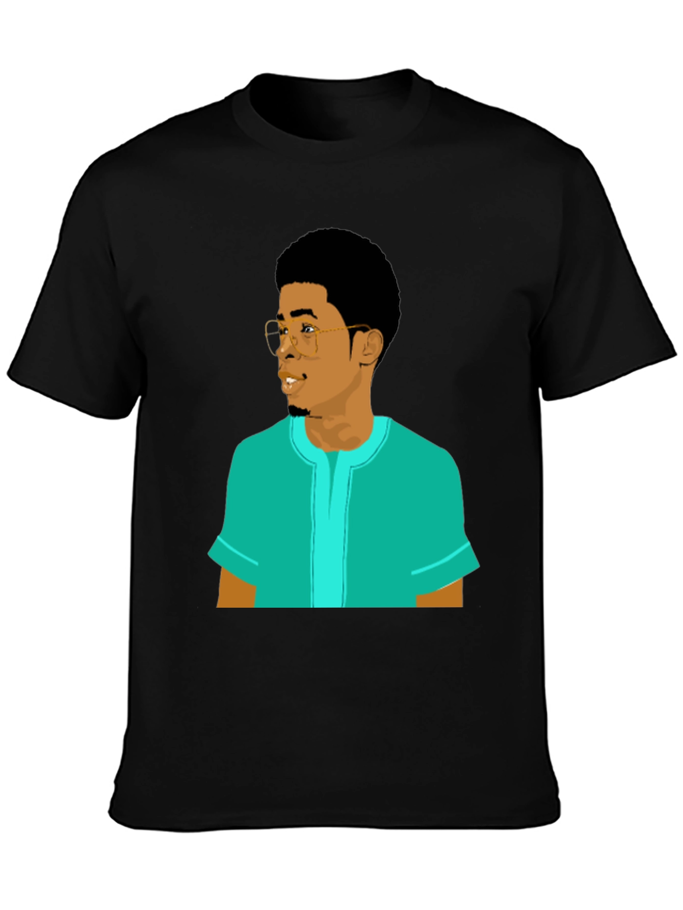 Cool Graphic Tee - Cartoon Man Portrait T-Shirt
