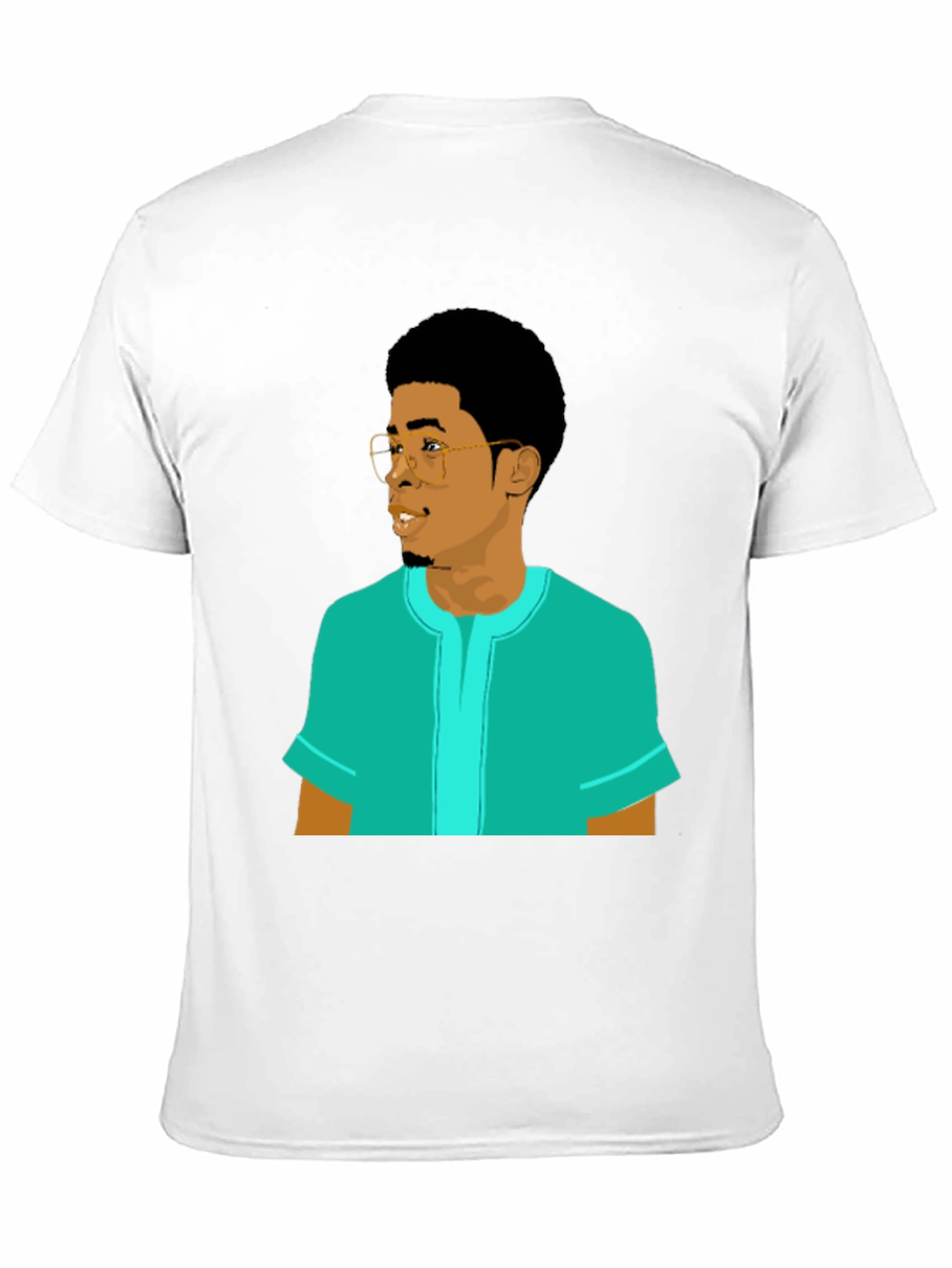 Cool Graphic Tee - Cartoon Man Portrait T-Shirt