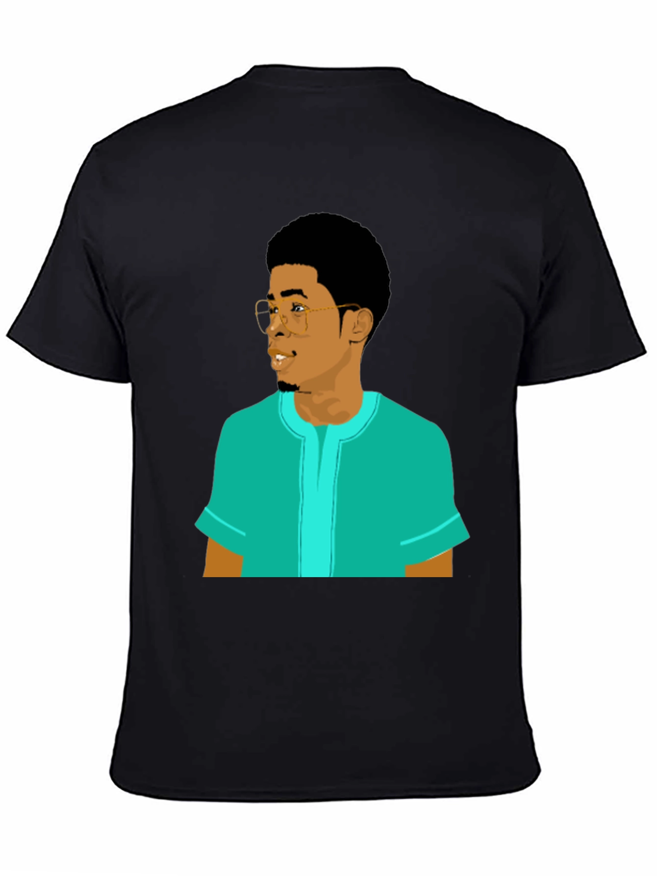 Cool Graphic Tee - Cartoon Man Portrait T-Shirt