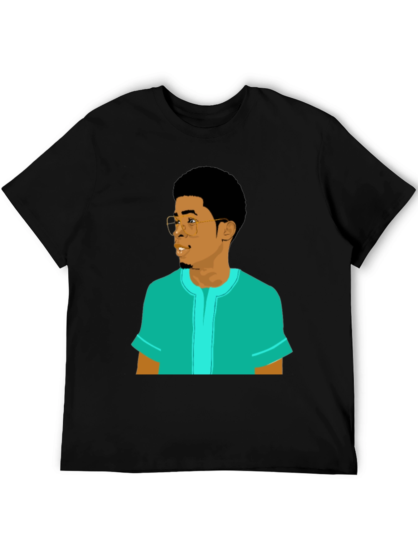 Cool Graphic Tee - Cartoon Man Portrait T-Shirt
