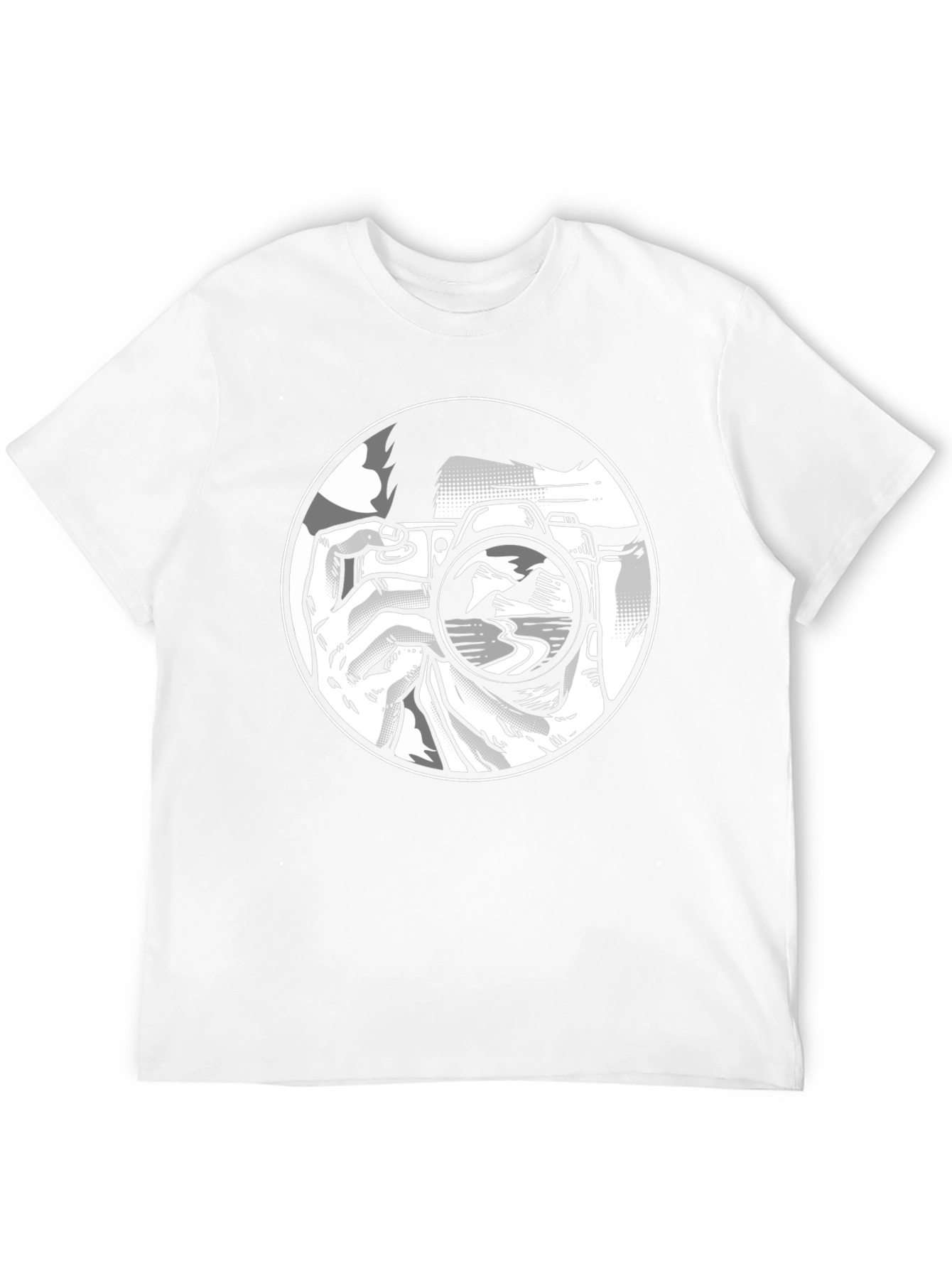 Photographer Graphic T-Shirt - Black Crew Neck Tee
