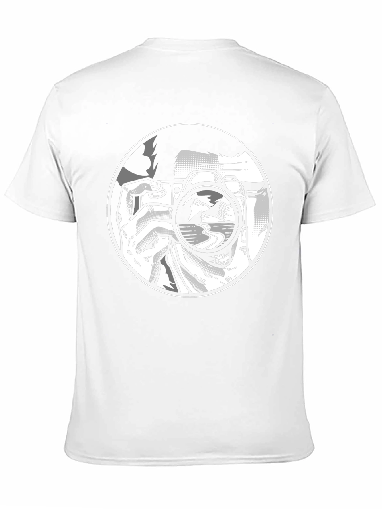 Photographer Graphic T-Shirt - Black Crew Neck Tee