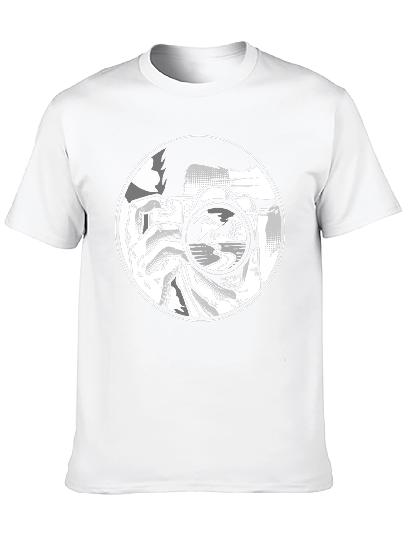 Photographer Graphic T-Shirt - Black Crew Neck Tee