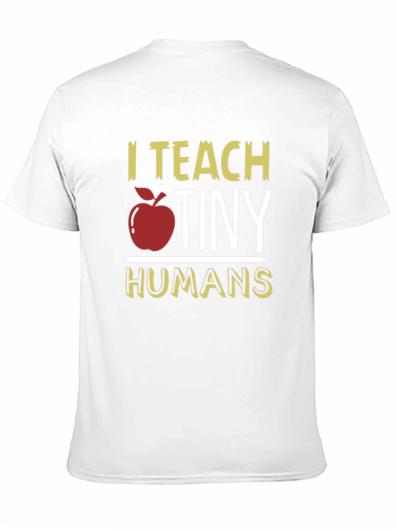 I Teach Tiny Humans T-Shirt Teacher Apple Graphic Tee
