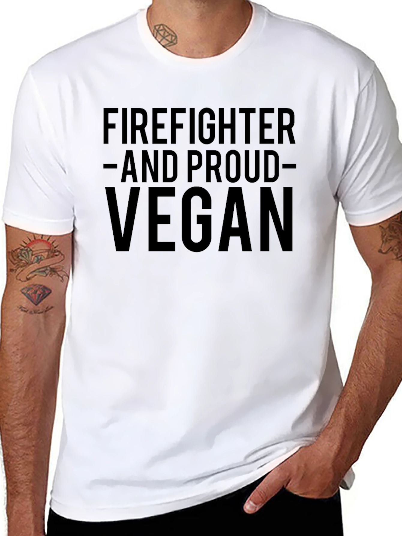 Firefighter and Proud Vegan T-Shirt