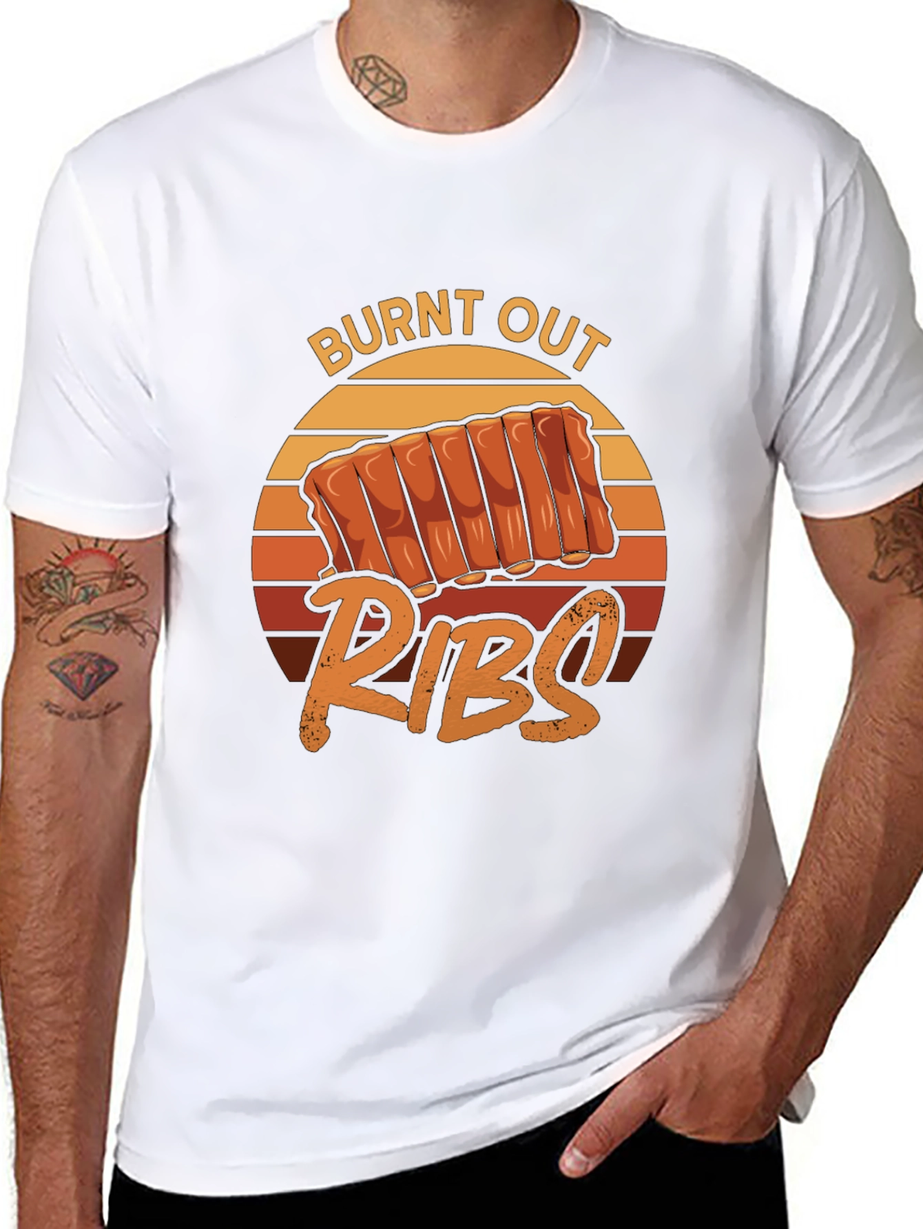 Burnt Out Ribs T-Shirt - BBQ Lovers Tee