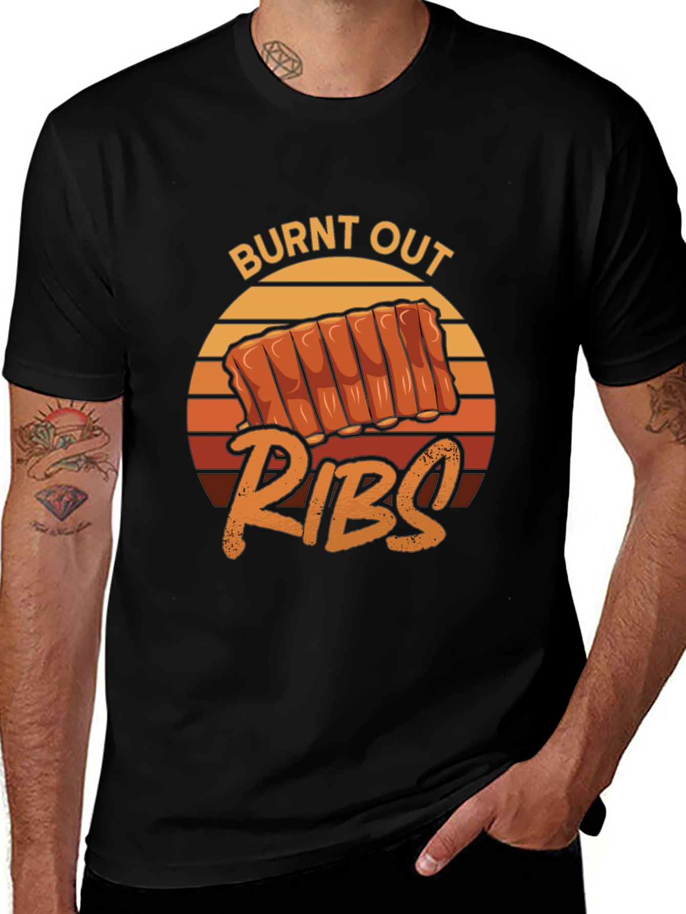Burnt Out Ribs T-Shirt - BBQ Lovers Tee